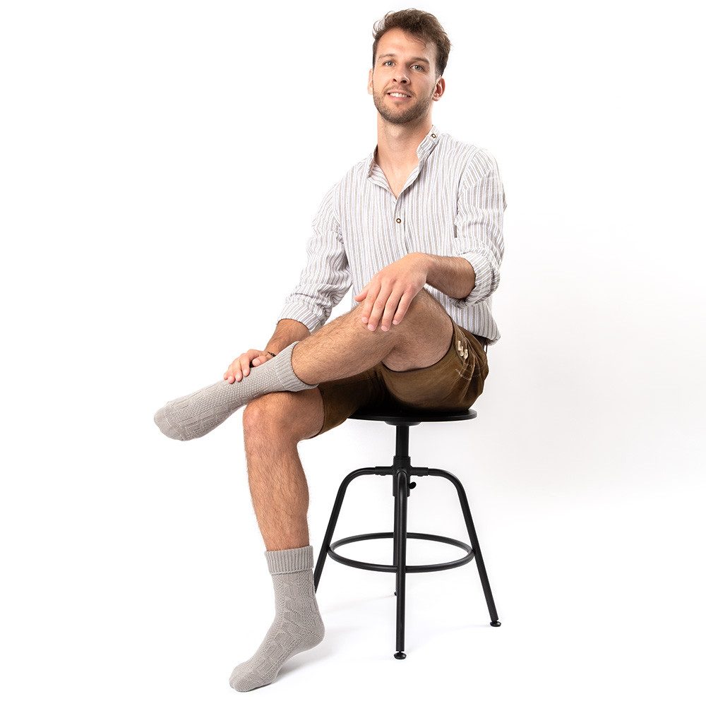 HerzSticht Trachtensocken Herren Kurze Trachtensocken 1er Pack (Modell: Enzian) (1-Paar)