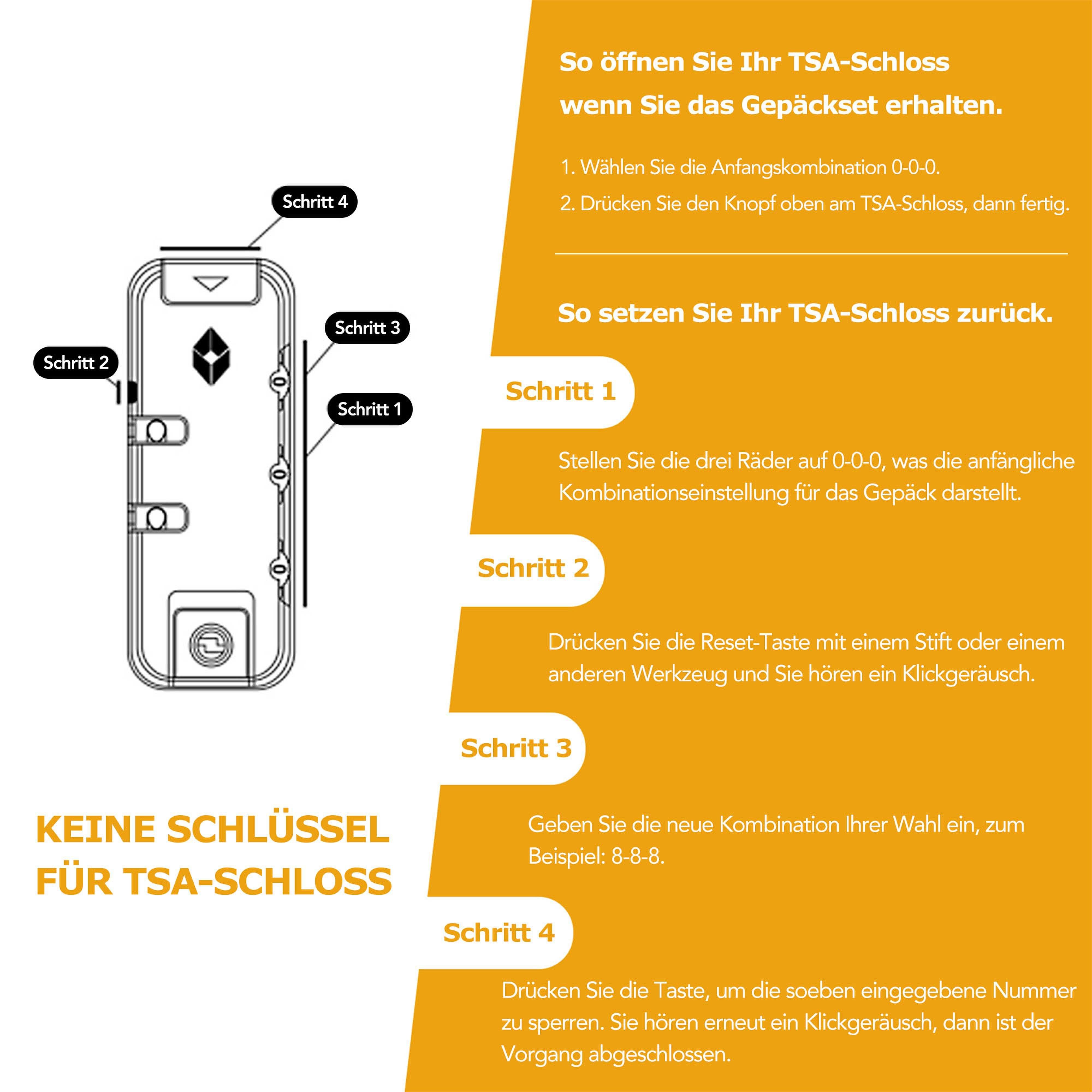 58,5 - Rollen, 4 Rollen, Gelb 360° * 23 mit TSA-Schlos,ABS-Material, * Hartschalen-Trolley Ulife Reisekoffer 39,5 cm