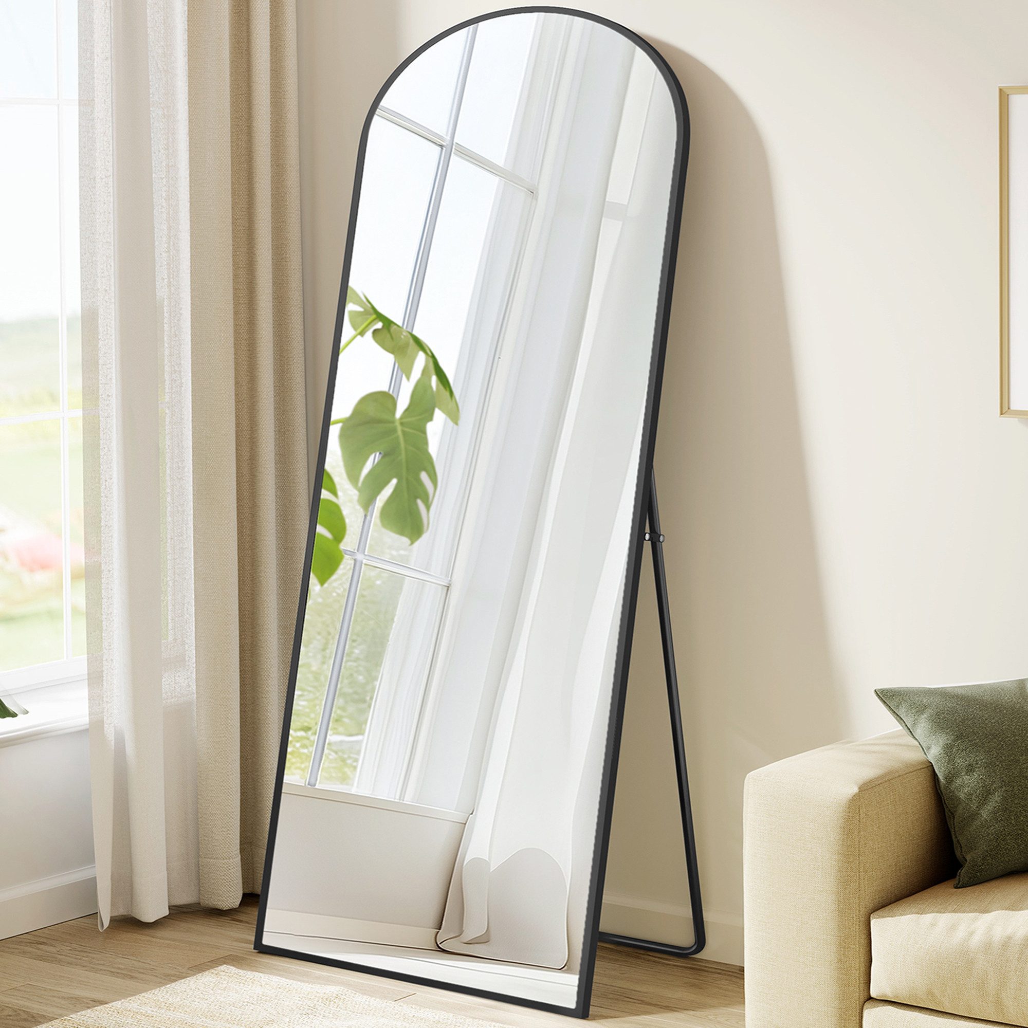 SONGMICS Standspiegel Wandspiegel, Ganzkörperspiegel, stehend oder wandmont günstig online kaufen