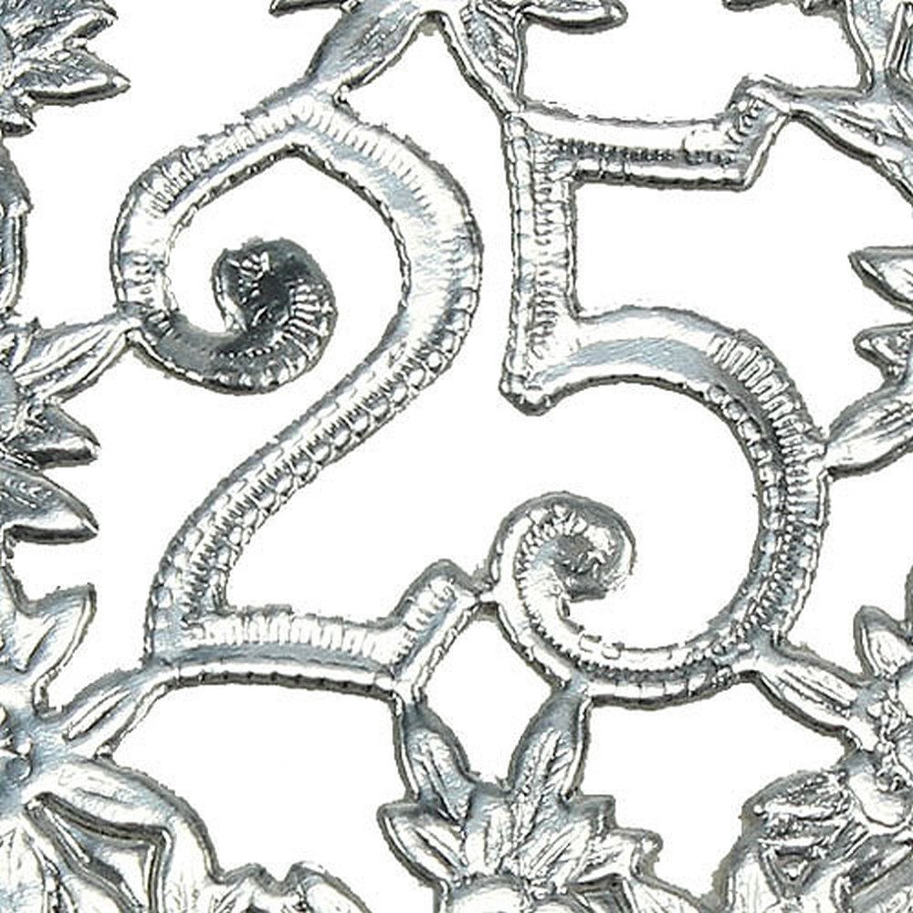 Viana Jubiläumskarte Jubiläumszahl 25 Silber 8cm, Silberhochzeit Deko, Hochzeitsgirlande