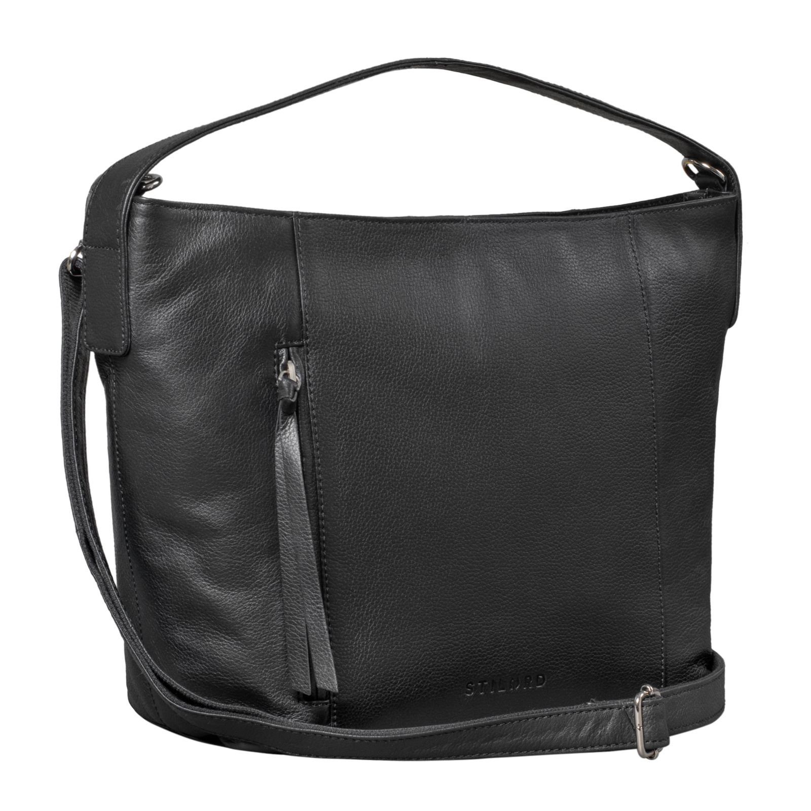Handtasche "Marilyn" Damen Shopper STILORD schwarz Groß Leder Handtasche