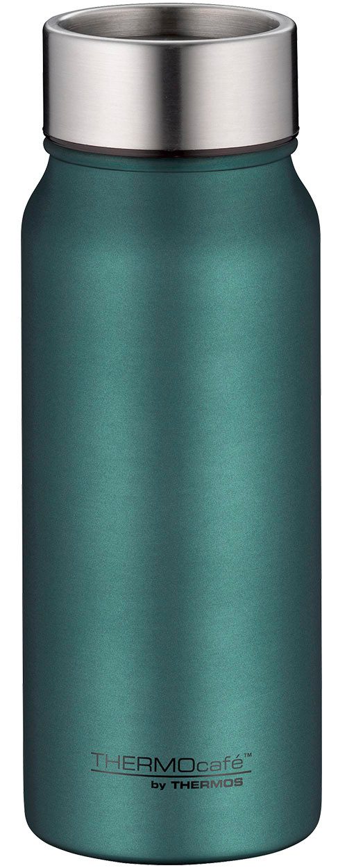 THERMOcafé Thermobecher TC DRINKING MUG, absolut dicht, spülmaschinenfest, 1-tlg., Edelstahl, Kunststoff, Silikon, 0,5l, 9h heiß & 20h kalt, zerlegbares Push Button Lid