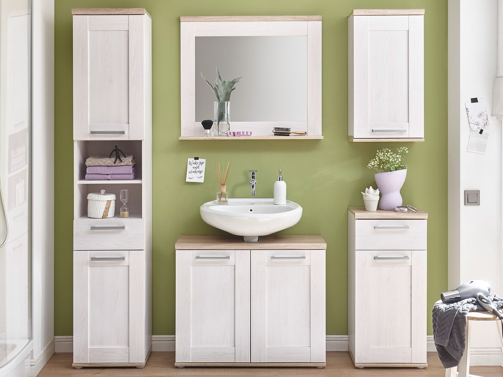 BEGA BBK Badezimmer-Set 158 x 190 x 33 cm (B/H/T), (5-St)