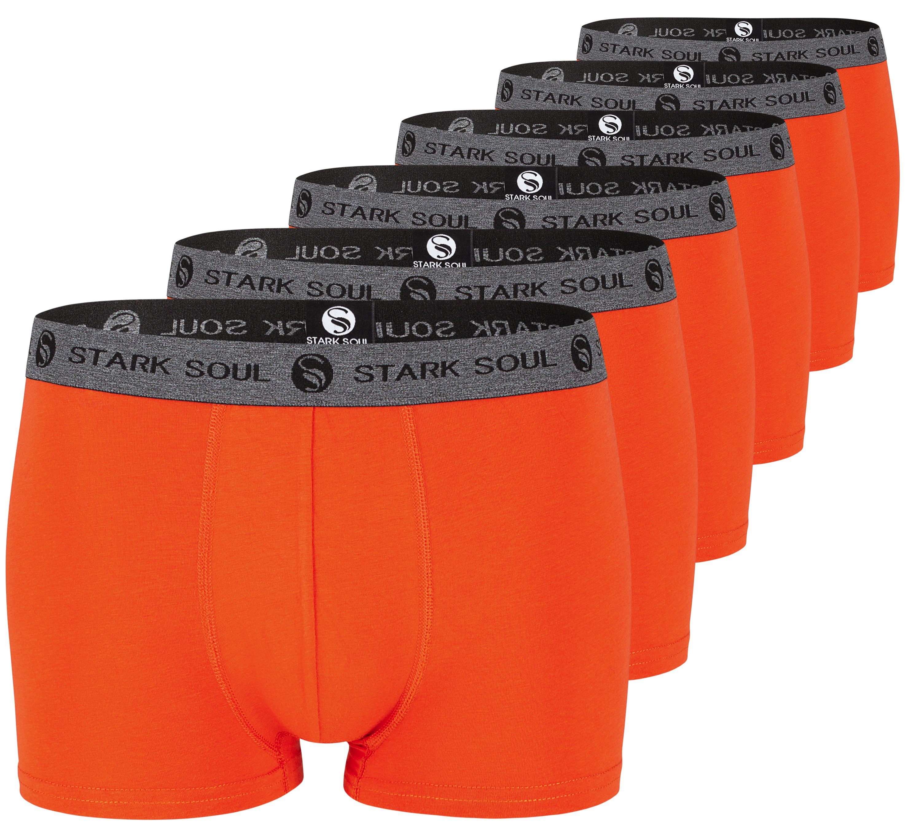 Stark Soul® Boxershorts Baumwoll-Unterhosen Mandarin 6er-Pack Boxershorts, im 6er Herren Hipster Pack