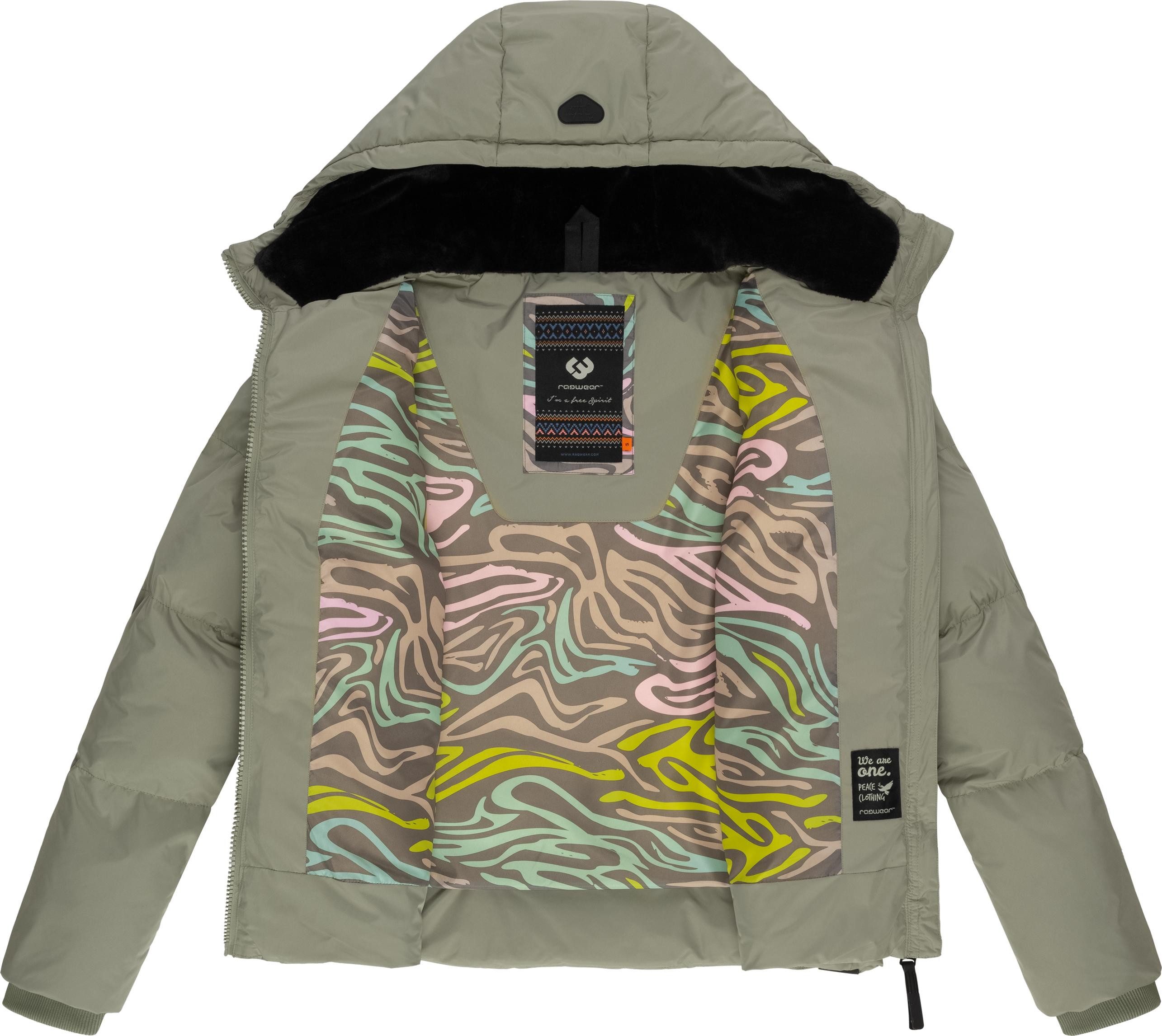 Ragwear Steppjacke Briony Wasserdichte Damen Winterjacke mit Kapuze