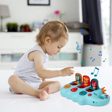 XDeer Spielzeug-Musikinstrument Montessori Spielzeug Pop-up-Spielzeug mit Tieren und Musik, Geschenke für Mädchen Junge Kinderspielzeug für Kinder