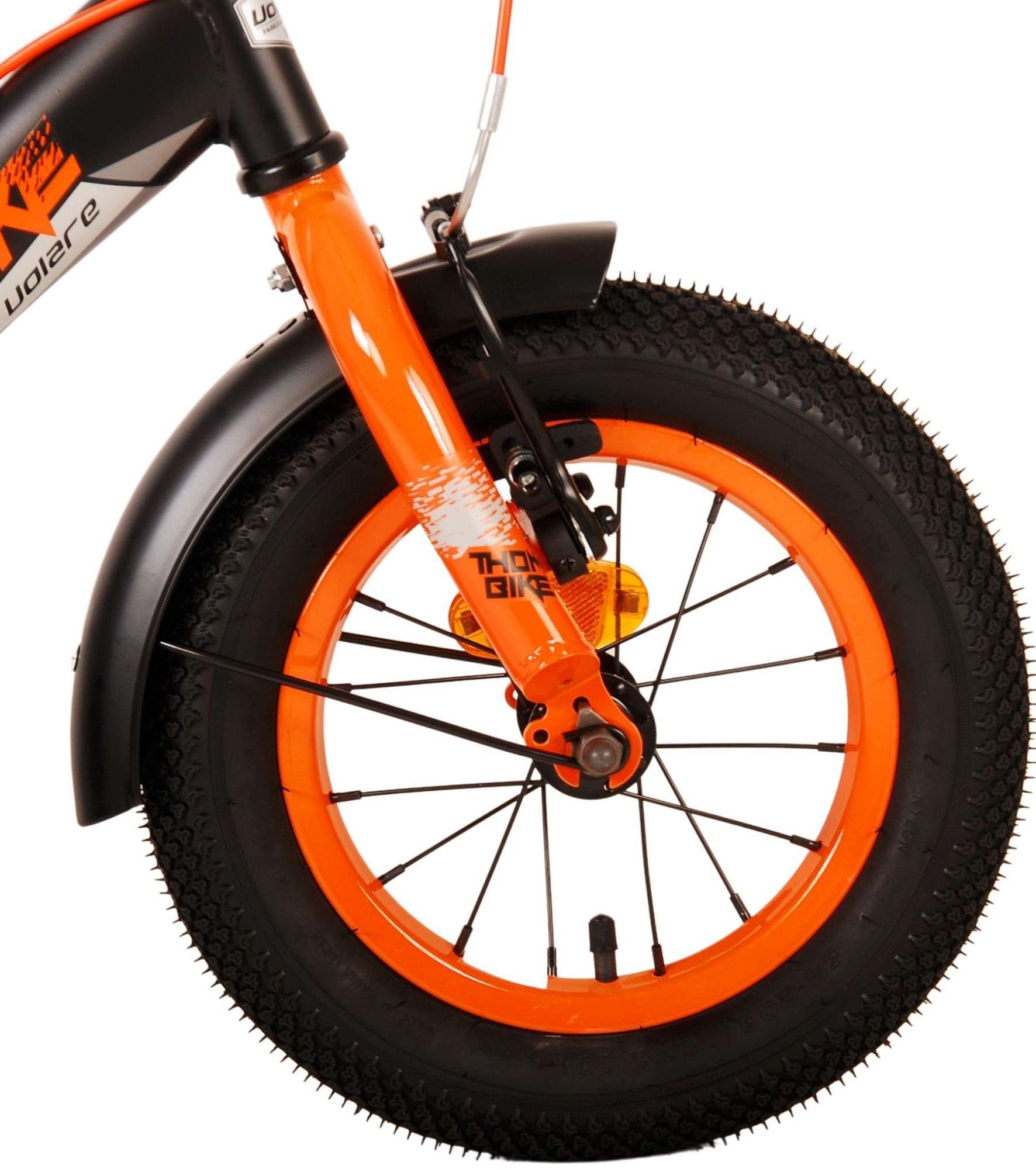 Volare Kinderfahrrad Thombike - Jungen - 14 oder 12 Zoll -bis 60 kg - 85% zusammengebaut, Luftbereifung, Stahlfelgen mit verstellbaren Speichen, 3 - 5 Jahre