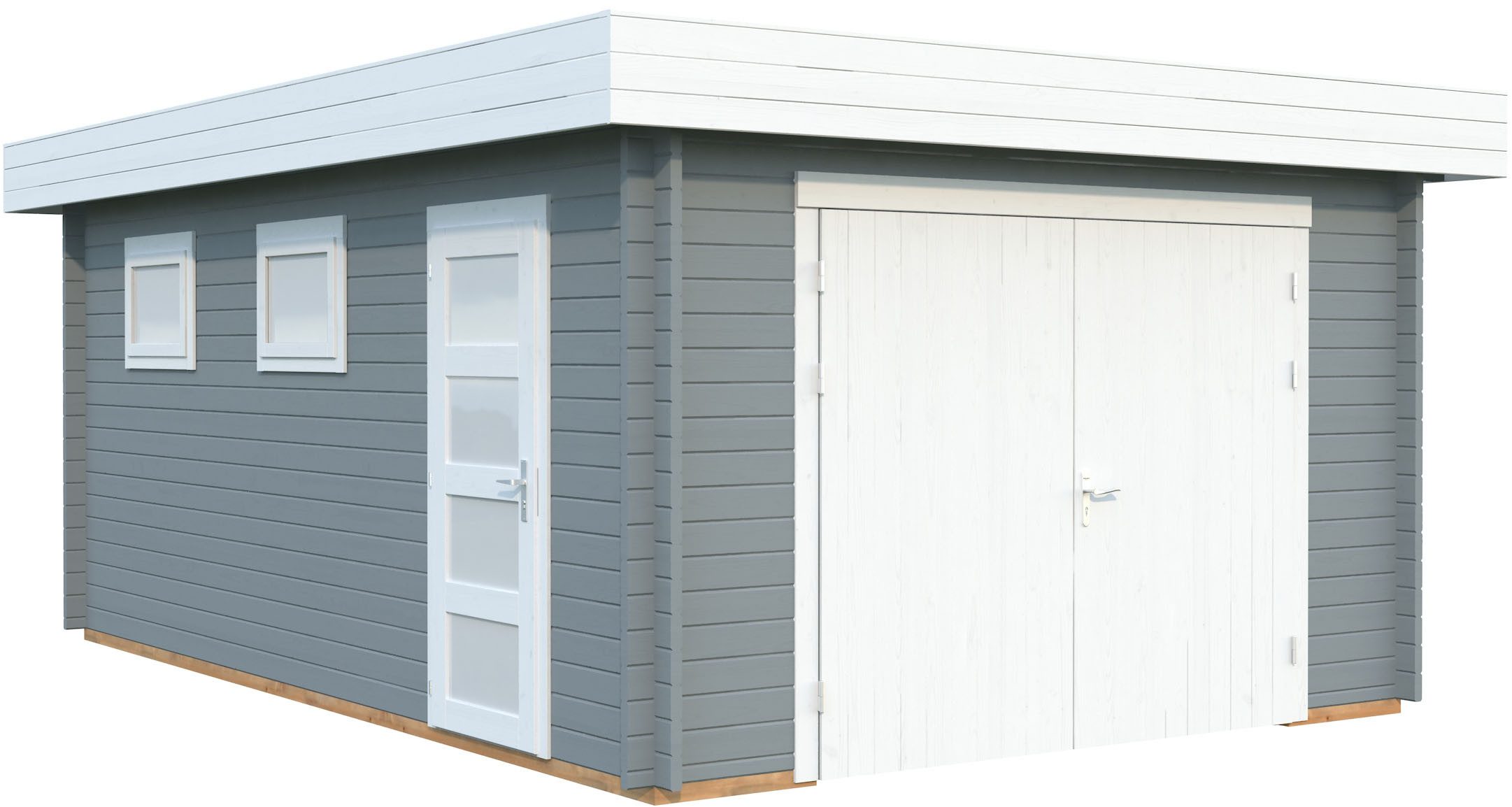 Palmako Garage Rasmus, mit Holztor, BxTxH: 420x598x253 cm