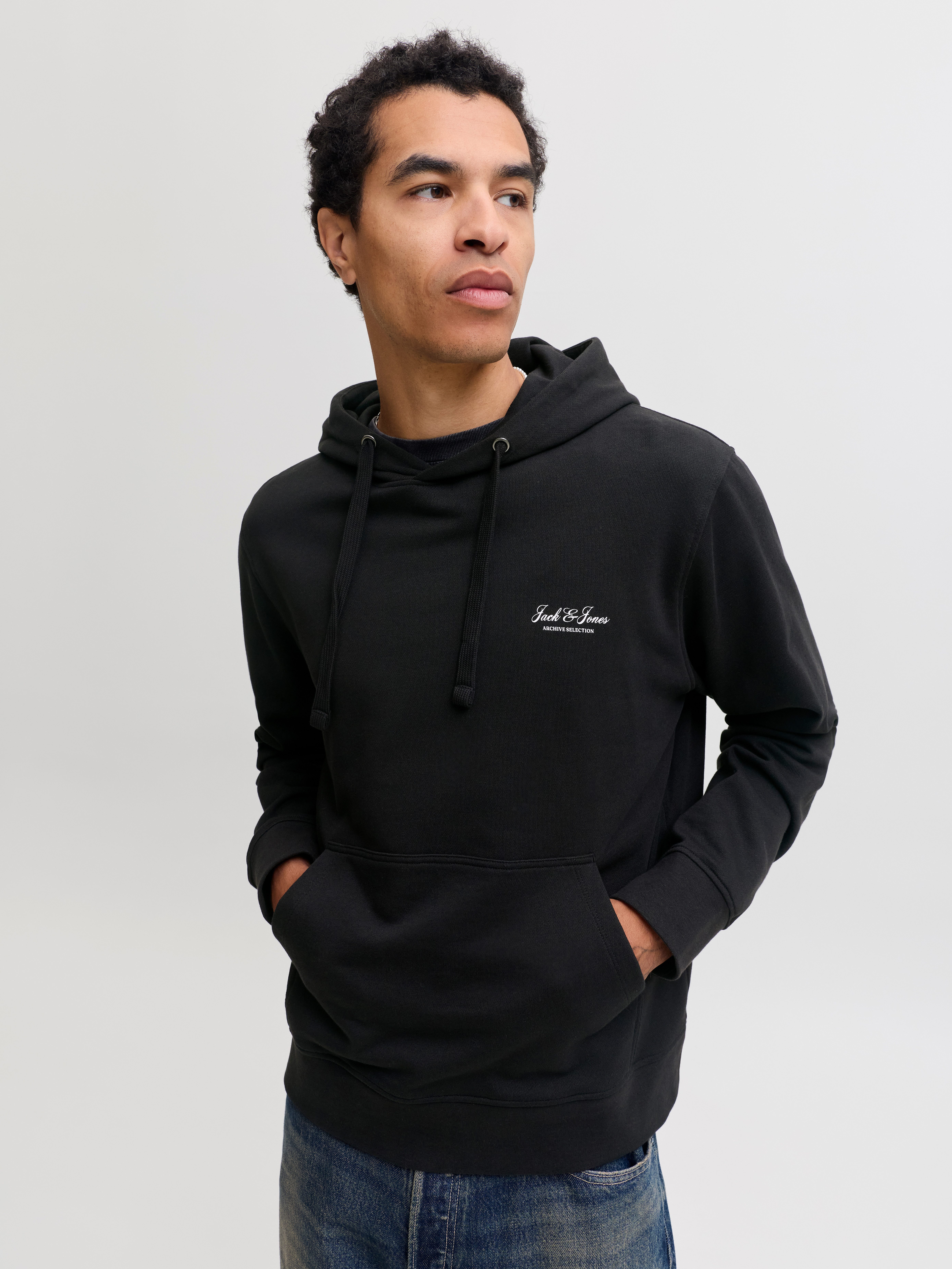 Jack & Jones Kapuzensweatshirt JJEARCHIVE GRAPHIC SWEAT HOOD SN Baumwollmischung