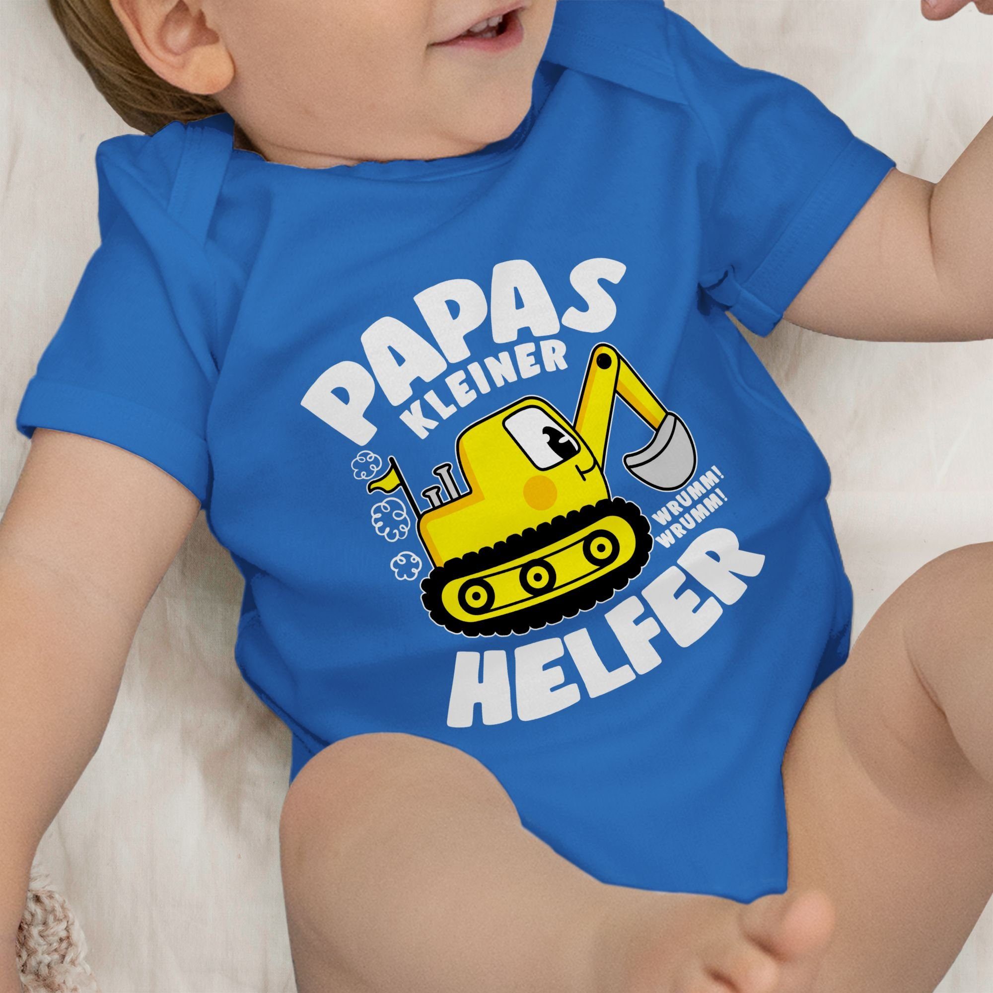Vatertag kleiner Geschenk Helfer Royalblau Shirtracer Papas 2 Baby I Bagger Shirtbody