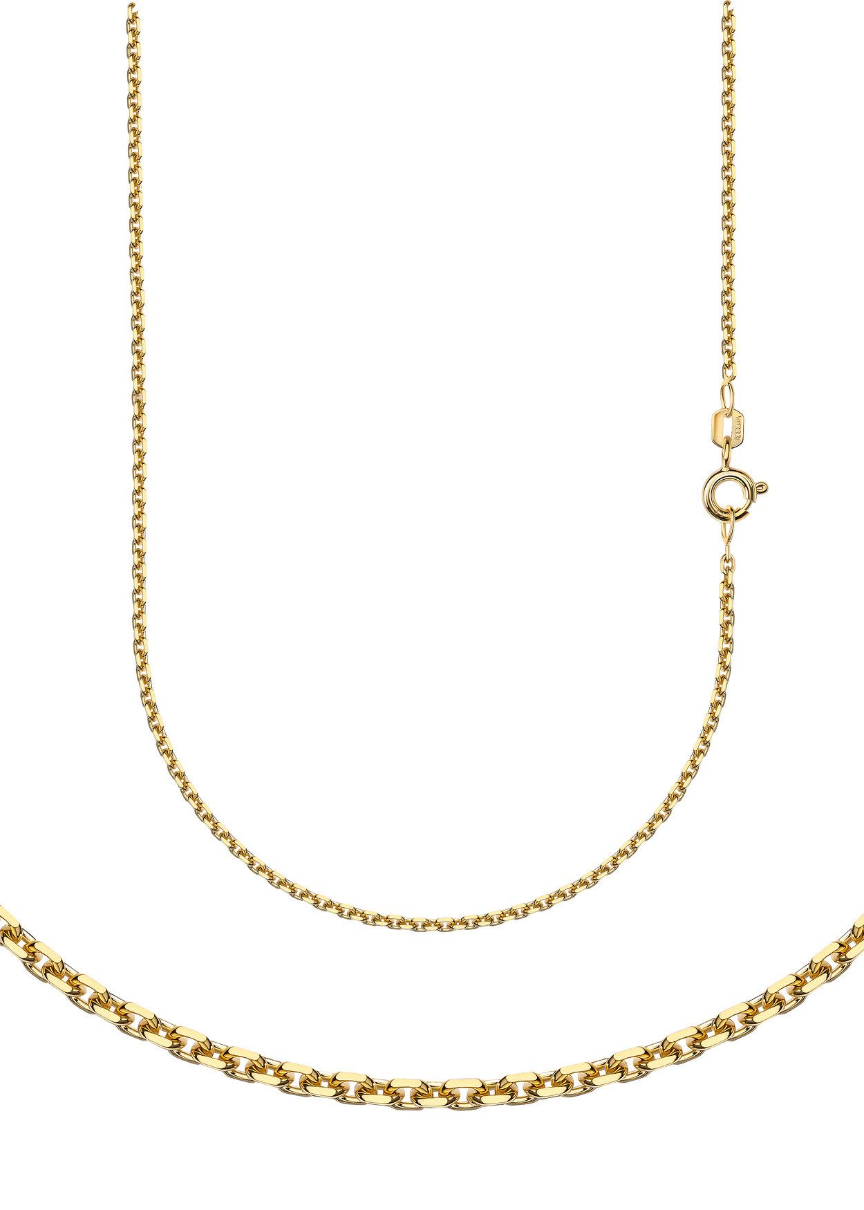 Collierkettchen Schmuck Geschenk Gold 333 oder 585 Halskette Ankerkette diamantiert