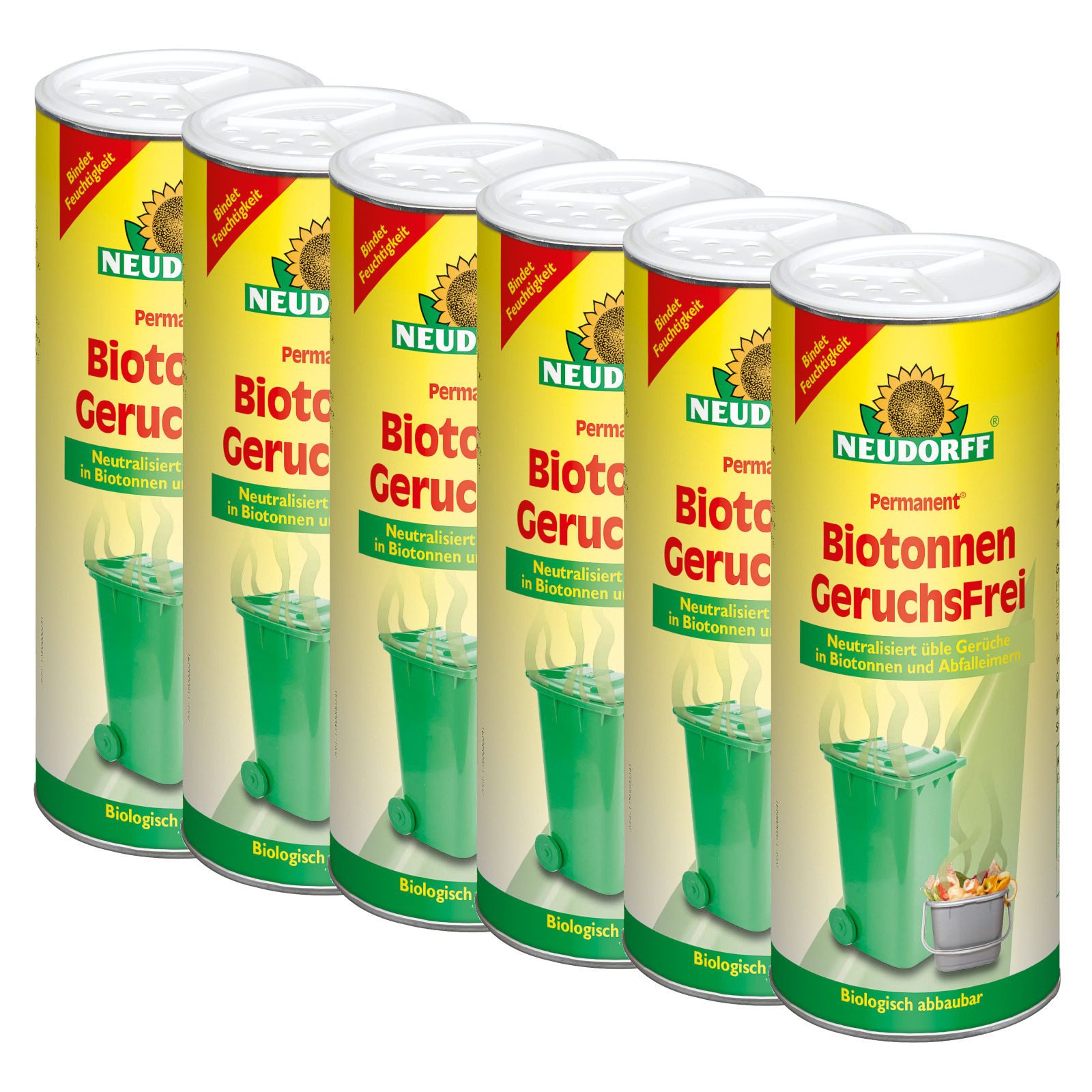 Neudorff Biotonnenpulver Permanent Biotonnen GeruchsFrei 6x 500 g, 3000 g