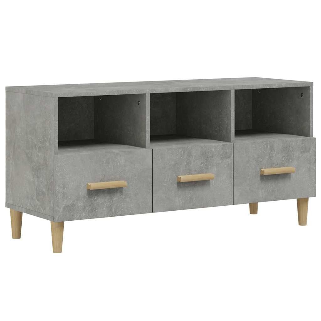 vidaXL TV-Schrank TV-Schrank Betongrau 102x36x50 cm Holzwerkstoff (1-St)