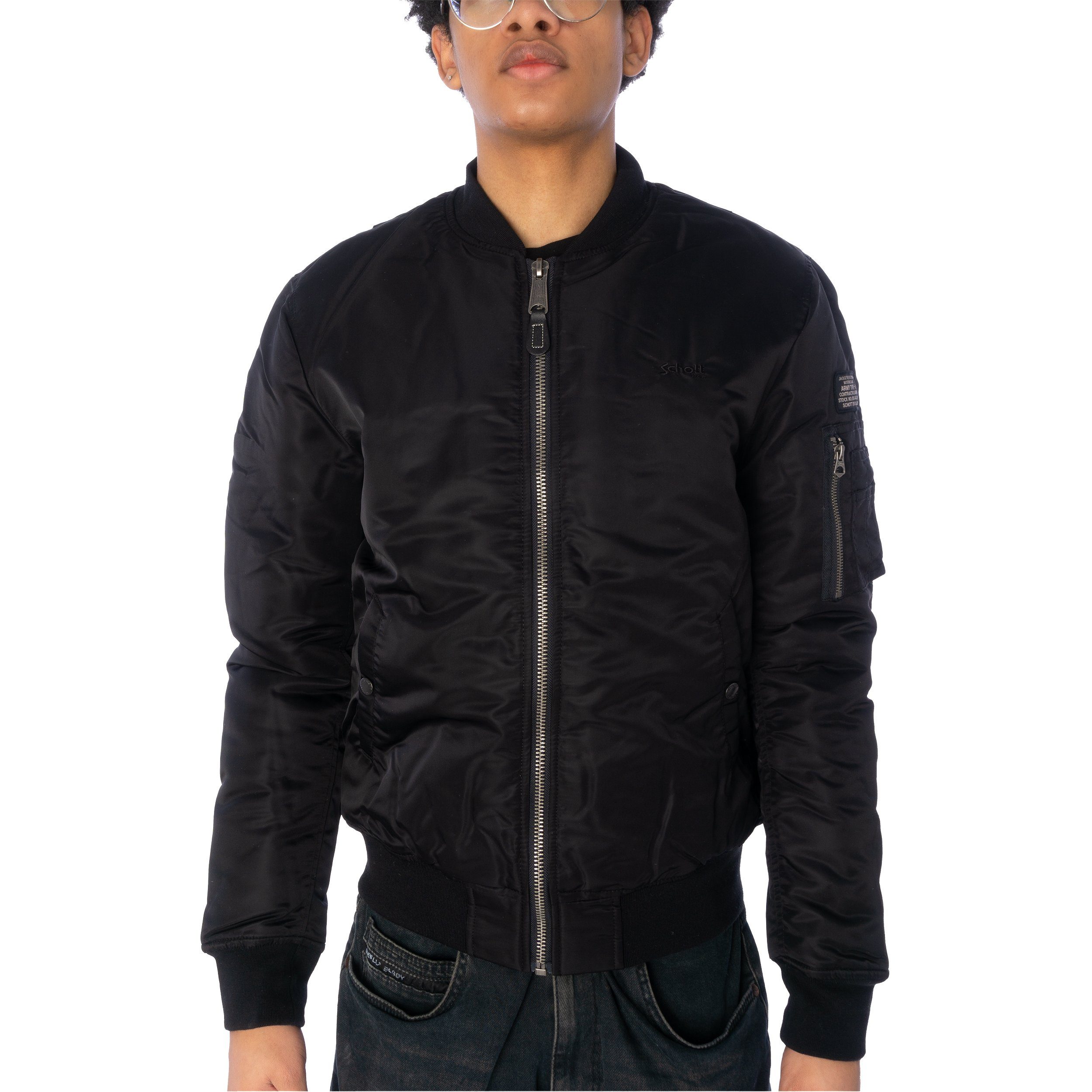 SCHOTT Bomberjacke Jacke Schott NYC Bomber, G M, F black