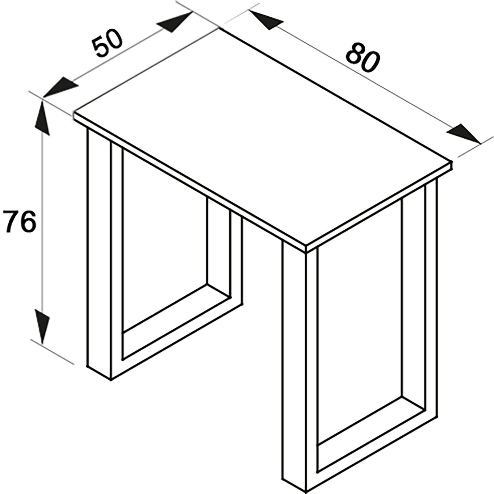 VCM Schreibtisch Schreibtisch Bürotisch Computertisch 80x50 günstig online kaufen
