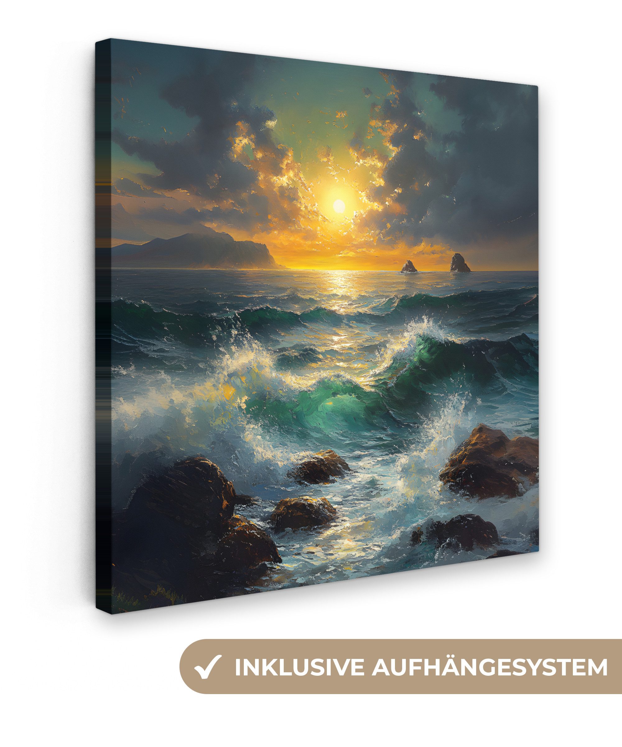 OneMillionCanvasses® Leinwandbild Meer - Sonne - günstig online kaufen