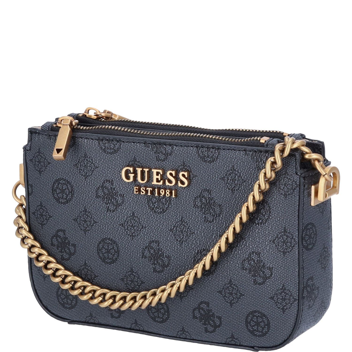 Guess Umhängetasche GUESS Damen Umhängetasche Fynna Charcoal Logo (1-tlg)