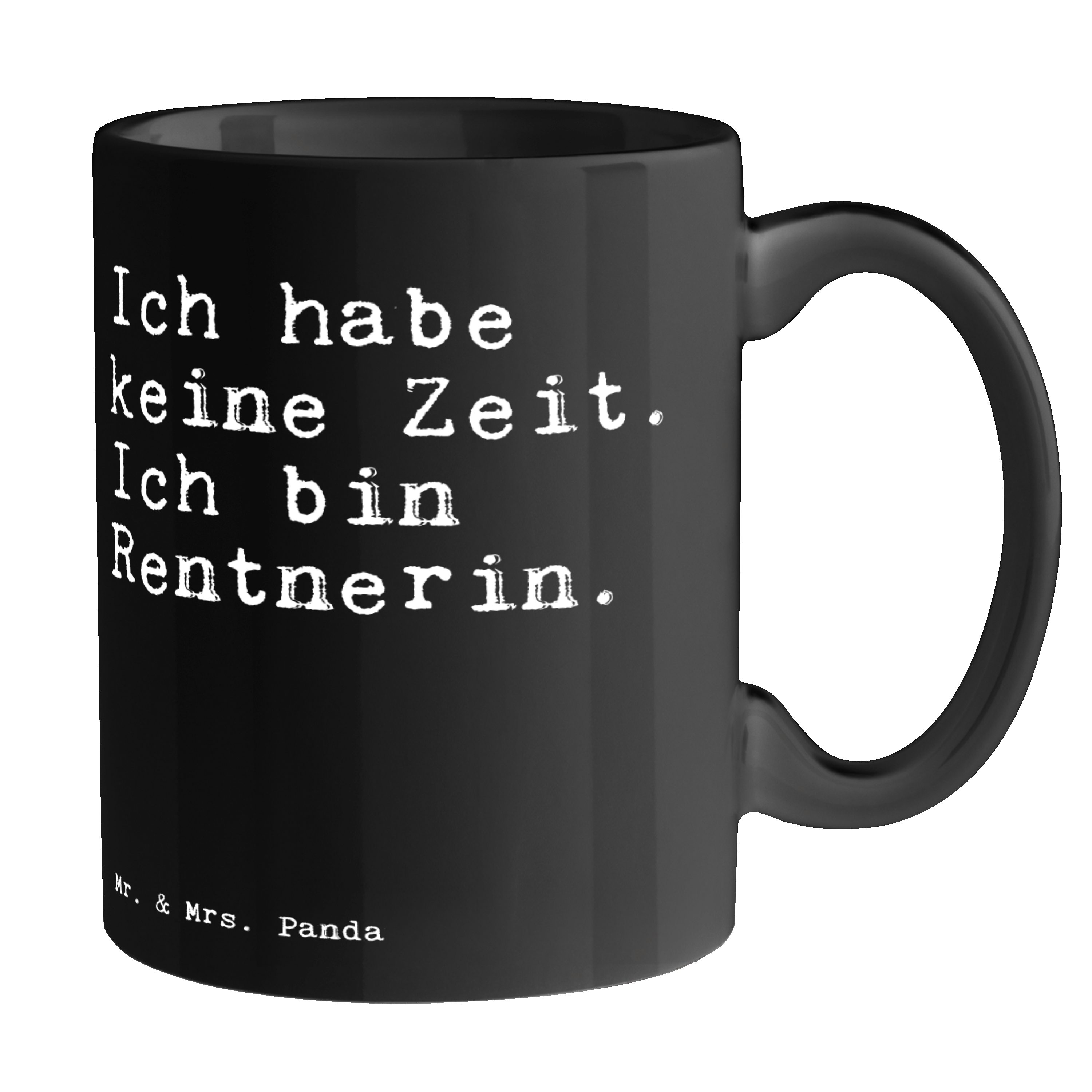 Mr. & Mrs. Panda Tasse »Ich habe keine Zeit.... Schwarz Geschenk