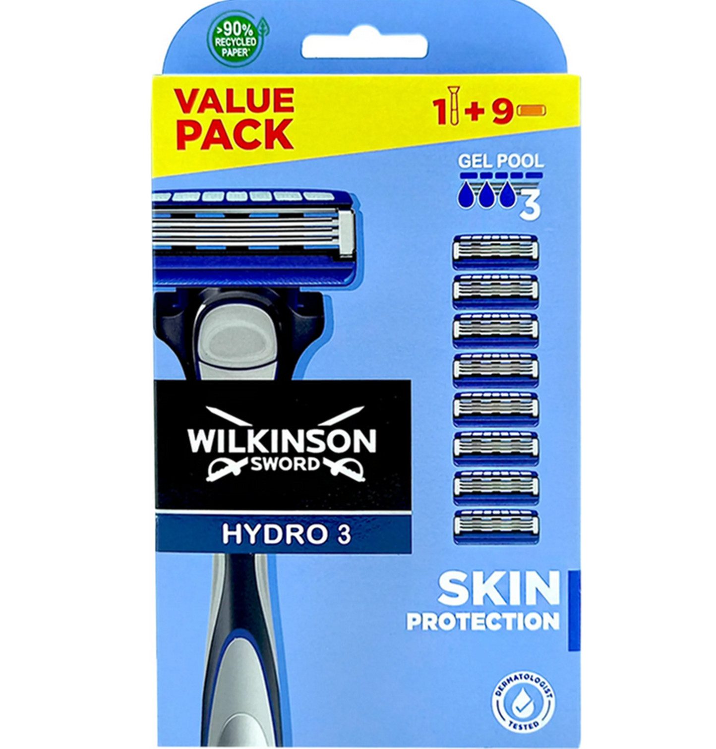 Wilkinson Лезвия для бритвы Wilkinson Hydro 3 Skin Protection, 9-tlg.