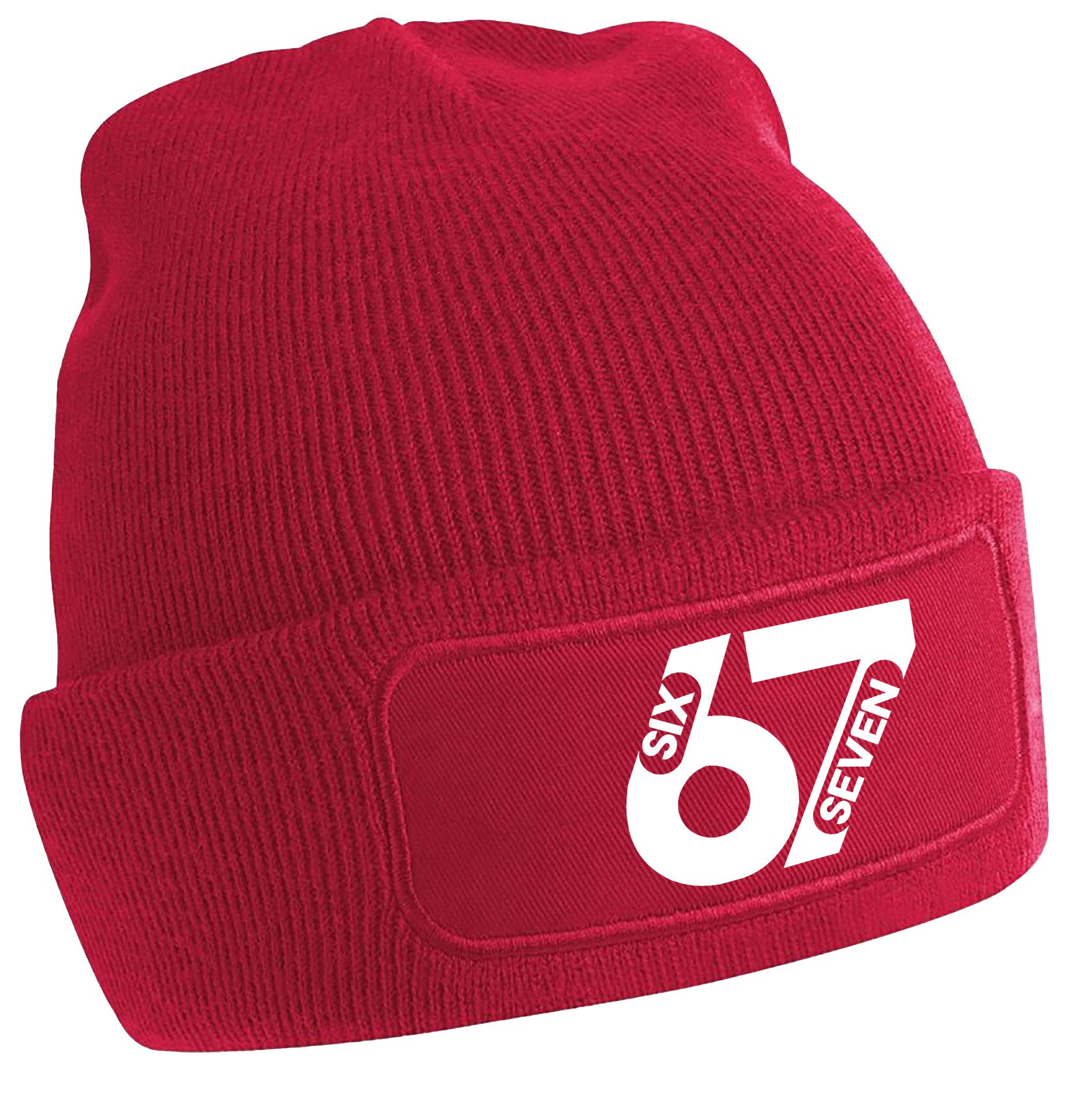 MyDesign24 Strickmütze mit 67 print Six seven Mütze Wintermütze i774 günstig online kaufen