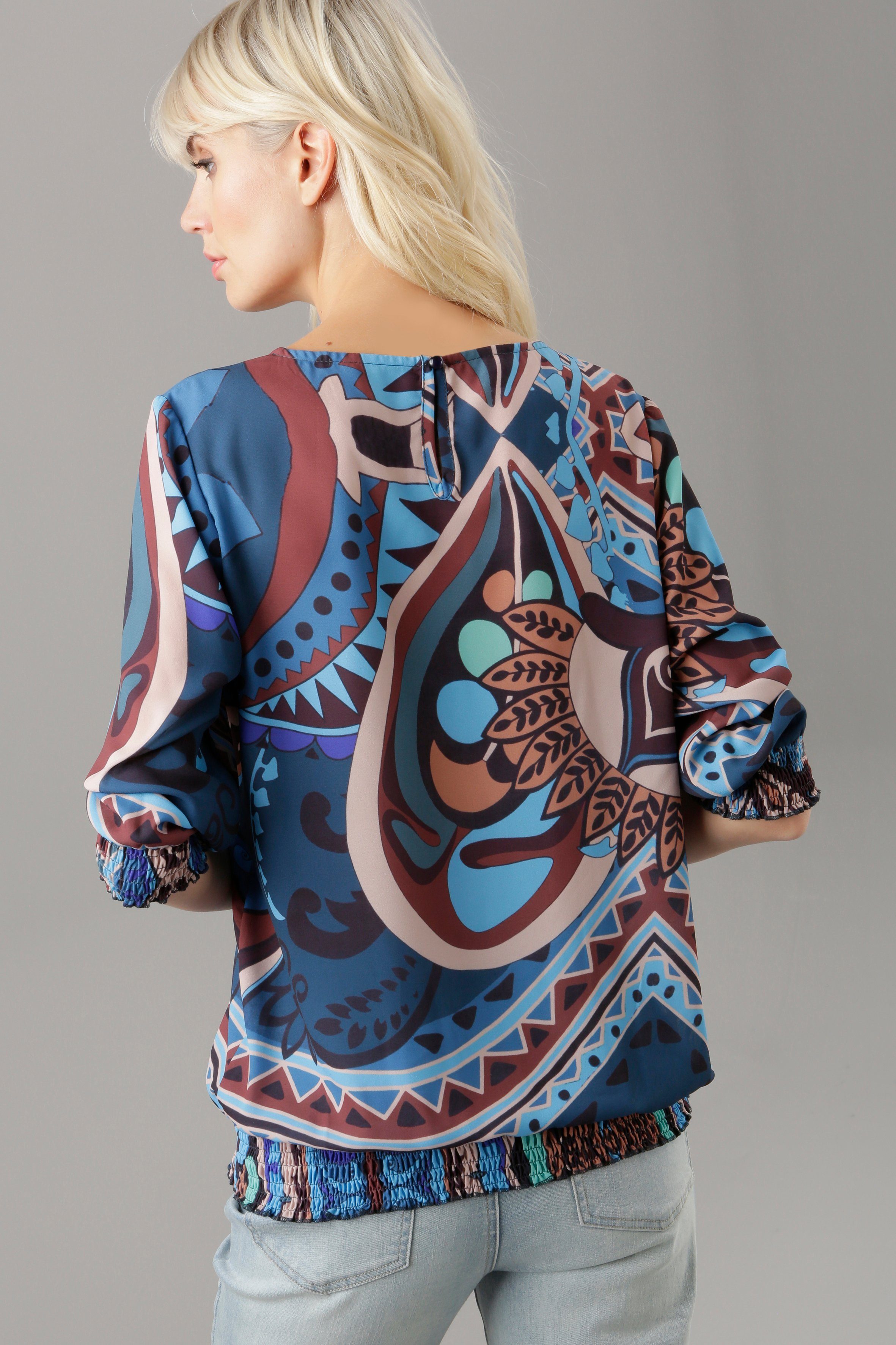 Aniston SELECTED Schlupfbluse mit fantasievollem Allover-Print günstig online kaufen