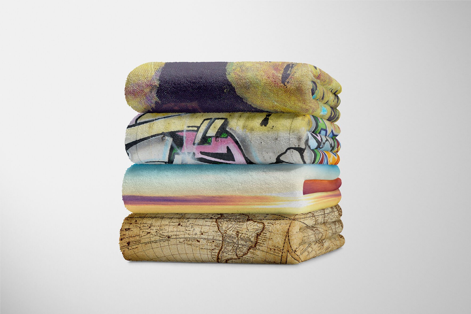 (1-St), Wolken Baumwolle-Polyester-Mix Saunatuch Handtuch Handtuch Strandhandtuch Sinus Handtücher den Kuscheldecke Hi, Fotomotiv über Art mit