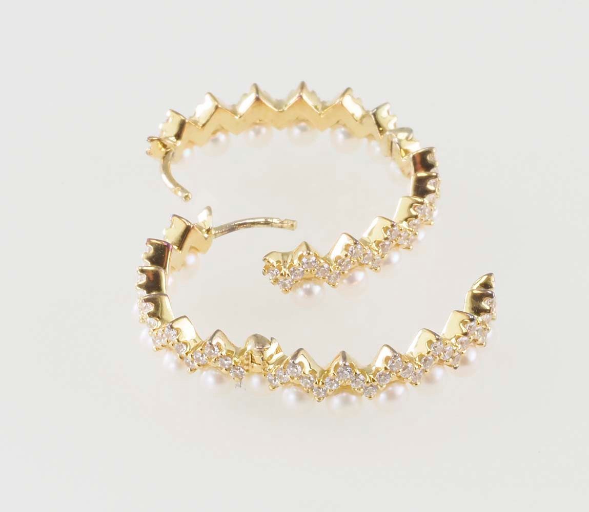 APM Monaco Ohrstecker-Set APM Monaco Paar Ohrstecker AE11204XPLY 18 Karat vergoldet