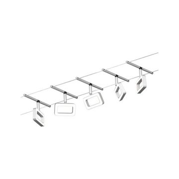 Paulmann Deckenleuchte LED Seilsystem Basisset Frame in Chrom-matt und Chrom 5x 4,8W 1400lm, keine Angabe, Leuchtmittel enthalten: Ja, fest verbaut, LED, warmweiss, Seilsystem