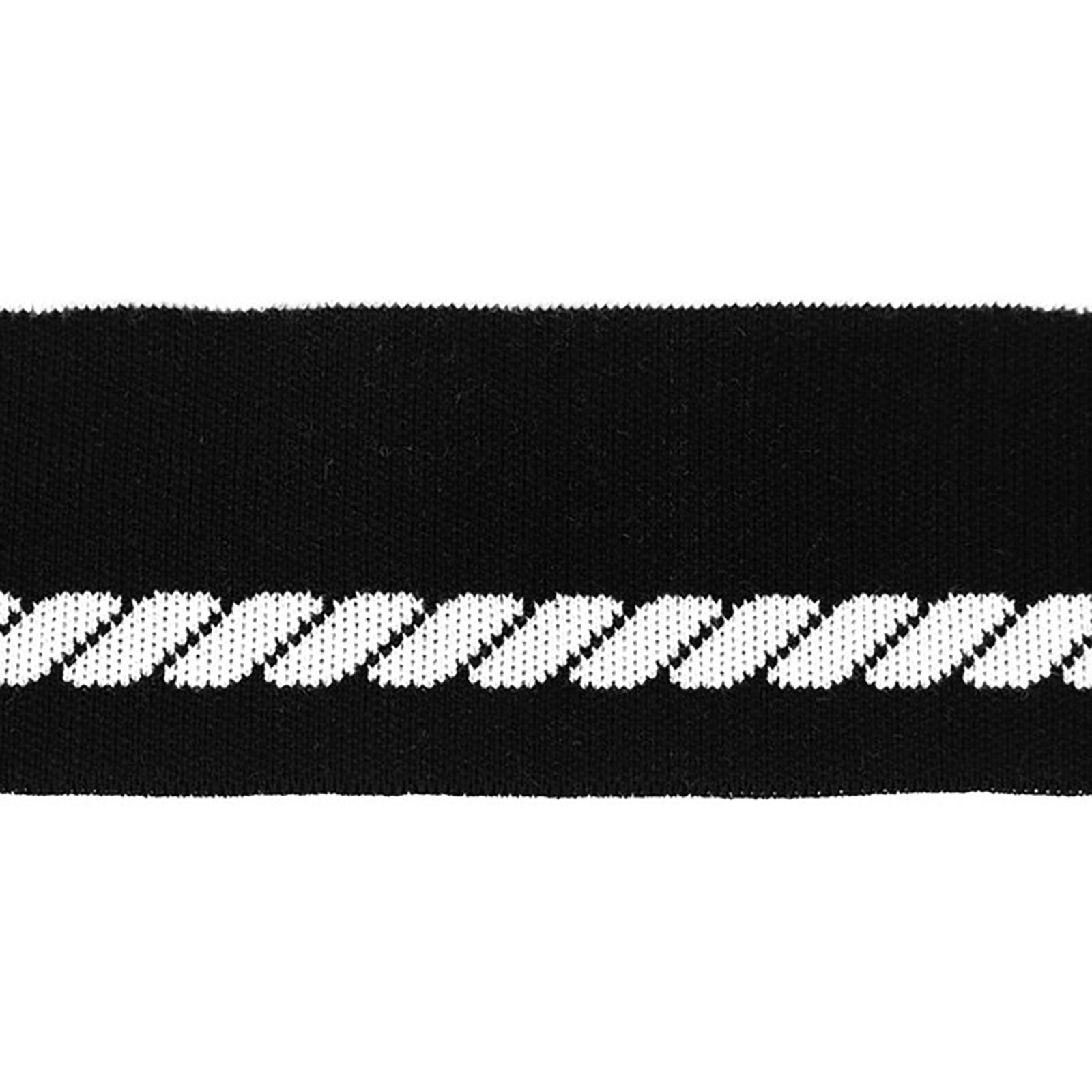 maDDma Stoff Cuff Bündchen Strickbündchen 110x7cm Baumwolle, Maritim schwarz
