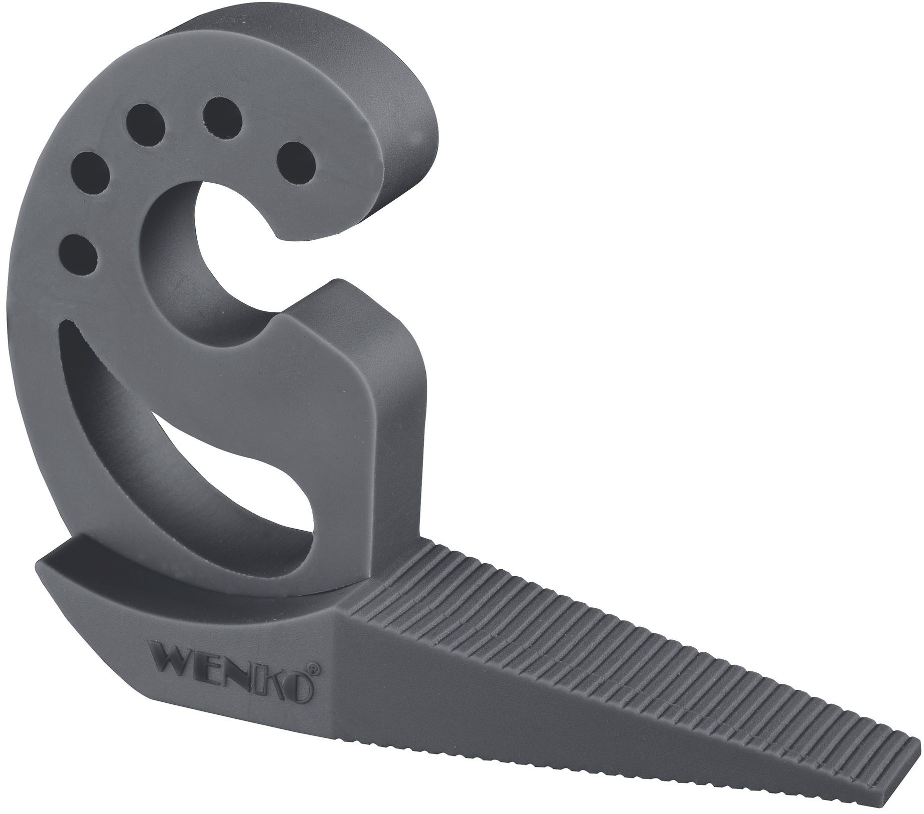 WENKO Fensterstopper Modell Multi-STOP® Anthrazit, (Set, 4-tlg), Klemmschutz, Türstopper aus Kunststoff