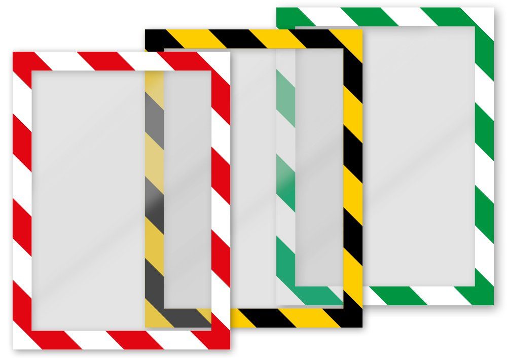 TimeTEX Prospekthülle Signal-Rahmen-Einstecktaschen A4, magnetisch, 3-tlg.