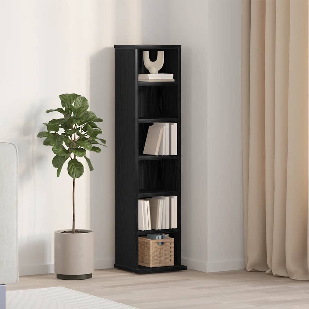 vidaXL CD-Regal CD-Schrank Schwarz Eichen-Optik 21x20x88 günstig online kaufen
