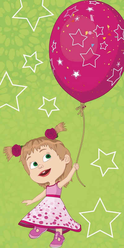 Masha and the bear Strandtuch Masha and the Bear Badetuch Handtuch Strandtuch 70 x 140 cm