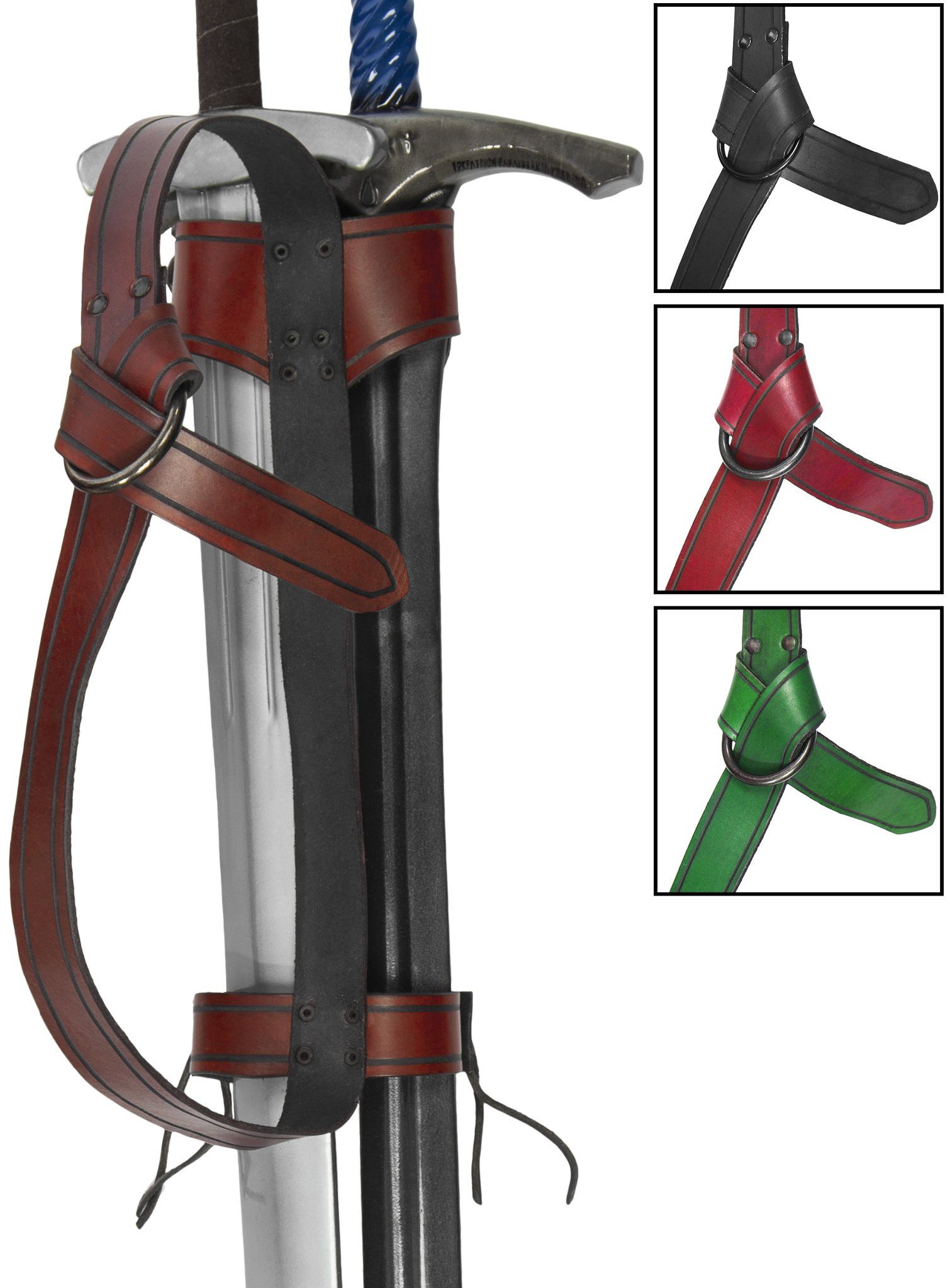 Andracor Ritter-Kostüm Rückenschwerthalter - Abenteurer zweifach