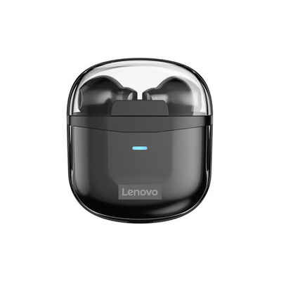 Lenovo XT96 mit Touch-Steuerung Bluetooth-Kopfhörer (True Wireless, Siri, Bluetooth 5.1, kabellos, Stereo-Ohrhörer mit 300 mAh Kopfhörer-Ladehülle - Schwarz)