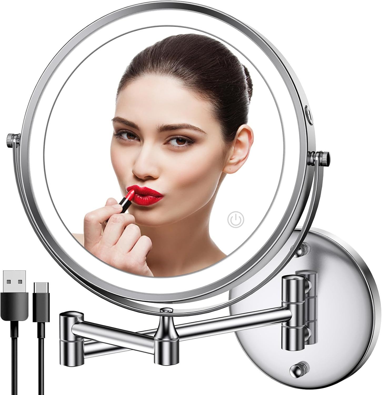 Vivitar Kosmetikspiegel Wiederaufladbarer beleuchteter Wand-Makeup-Spiegel, günstig online kaufen