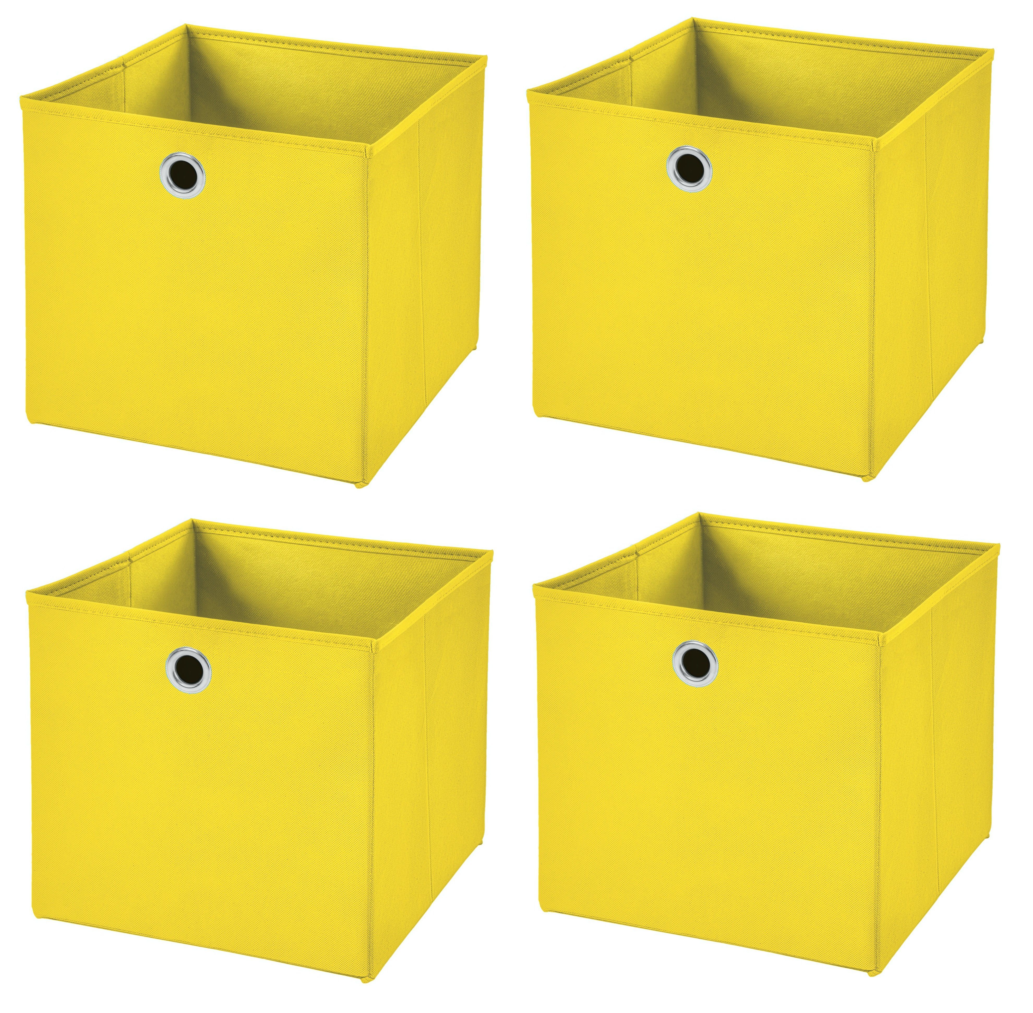 StickandShine Faltbox 4 Stück Складные коробки 28 x 28 x 28 cm faltbar ohne Deckel Stoffbox