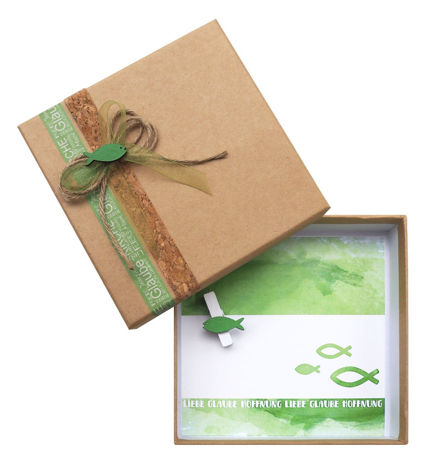 ZauberDeko Geschenkbox Geldgeschenk Verpackung Grün Fisch günstig online kaufen