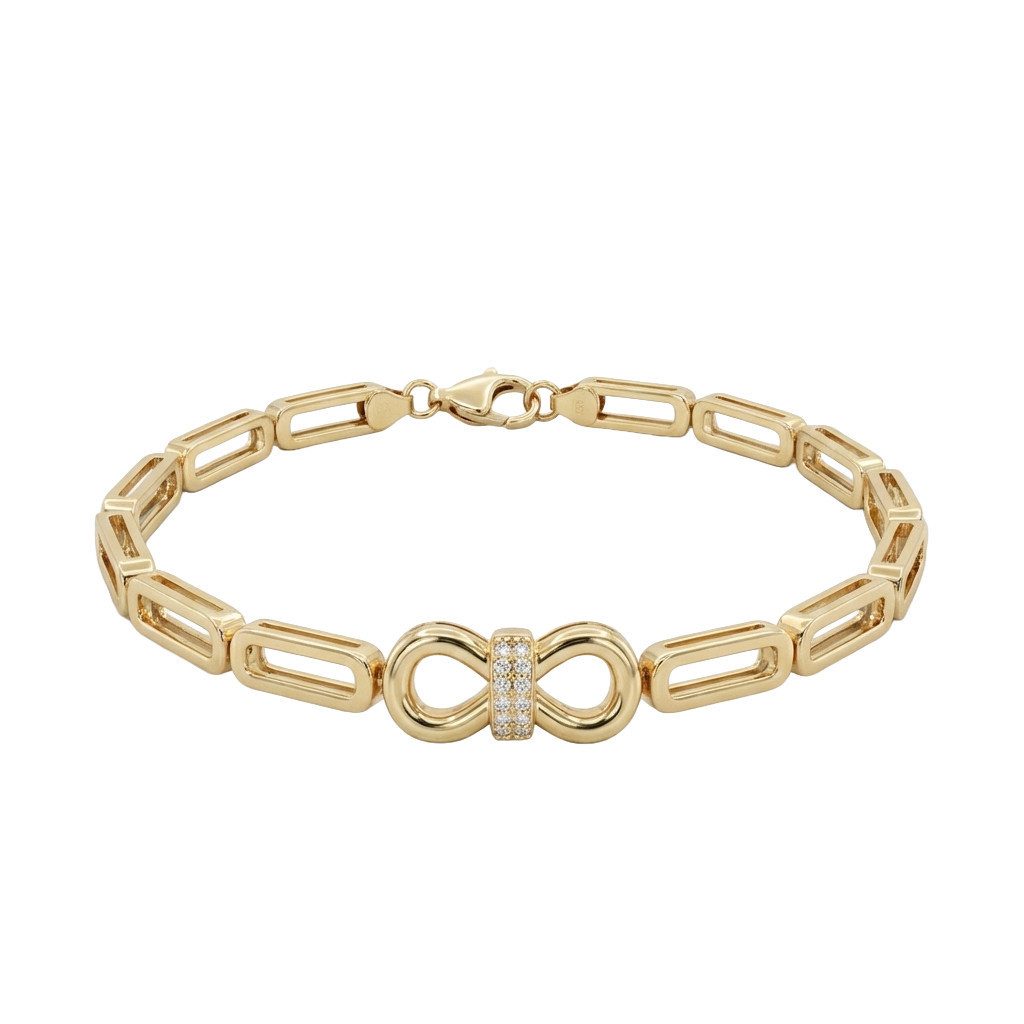 Suzan Gold Goldarmband Suzan Gold® 375 Echtgold Armband Damen mit Infinity Symbol und