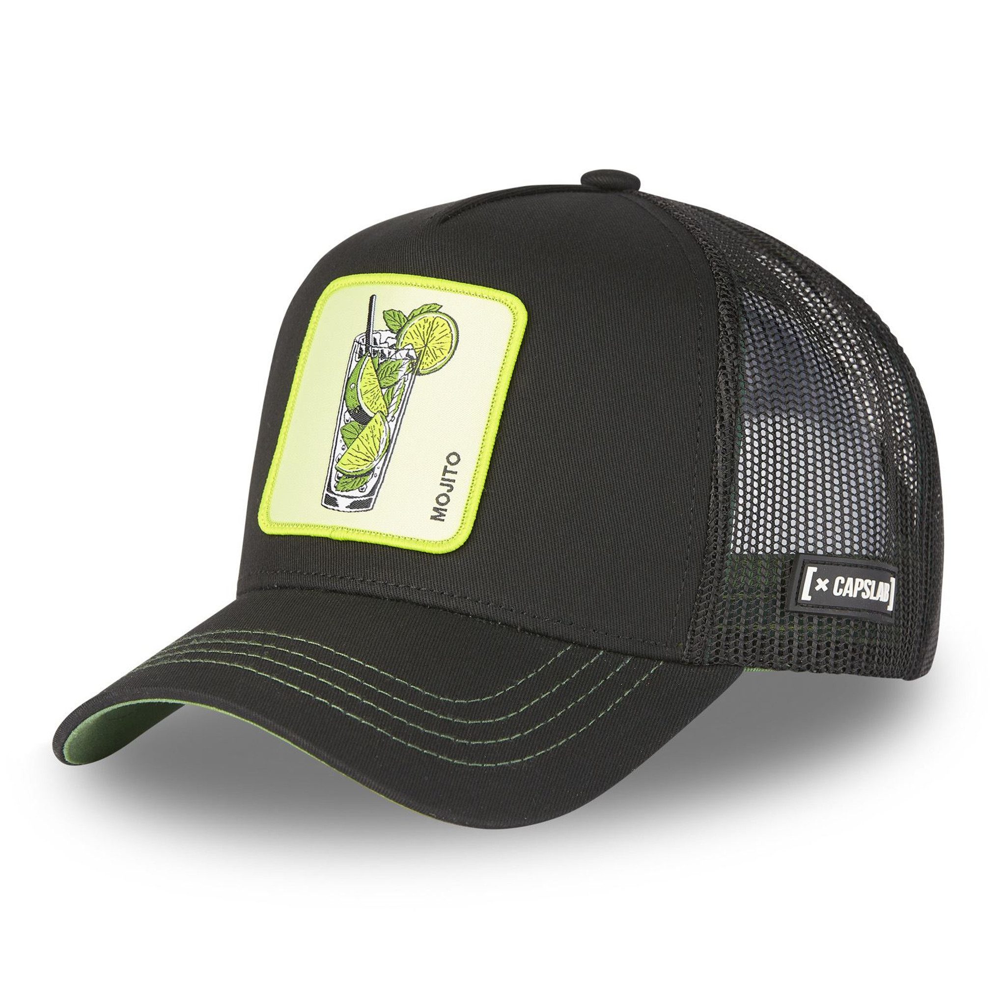 Capslab Trucker Cap CAPSLAB Trucker Cap - MOJITO COCKTAILS - Patch Black (Basecap, Basecap, Meshcap, Trucker Kappe) Let's Drink Patch