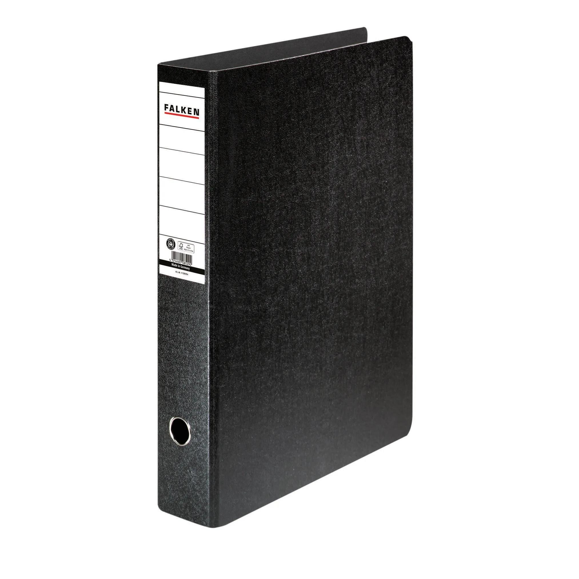 Falken Aktenordner 16x Ordner A3 quer Hartpappe, Rücken 80mm - Schwarz - 11285954F
