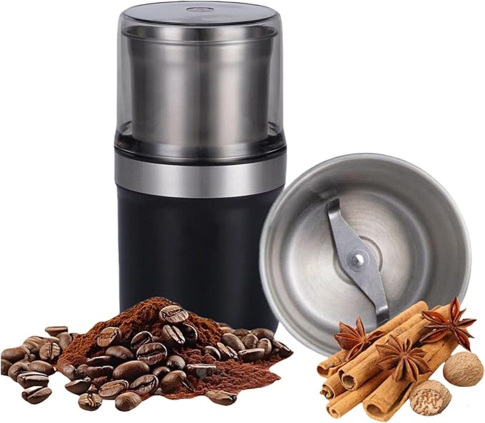 Coonoor Kaffeemühle Elektrische Kaffeemühle mit abnehmbarem Edelstahlschälchen