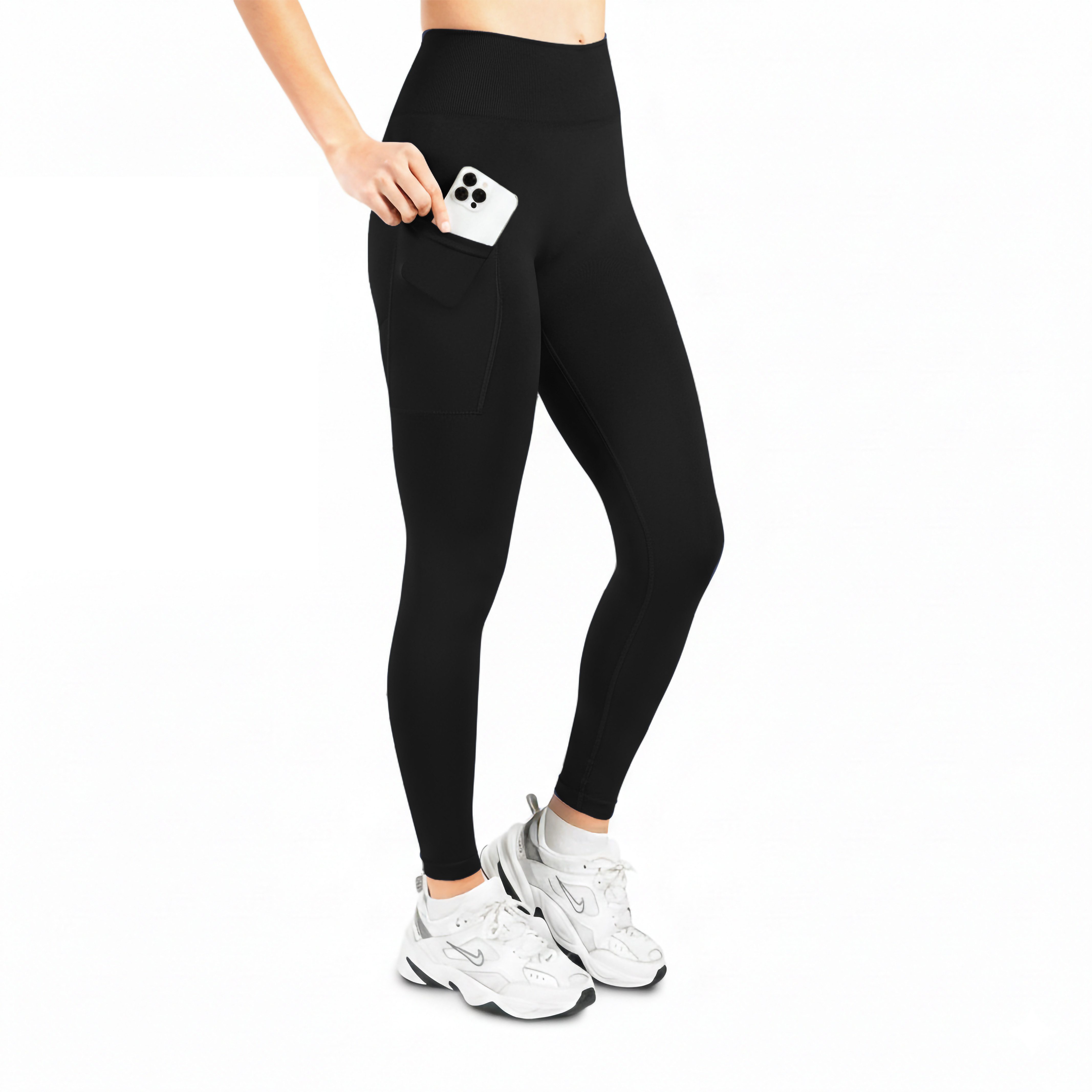 Smilodox Leggings Adrielle, Seamless Leggings mit Seitentasche – Sport & Freizeit Mit Seitentasche, Seamless, Figurbetonte Leggings, Stretch-Material