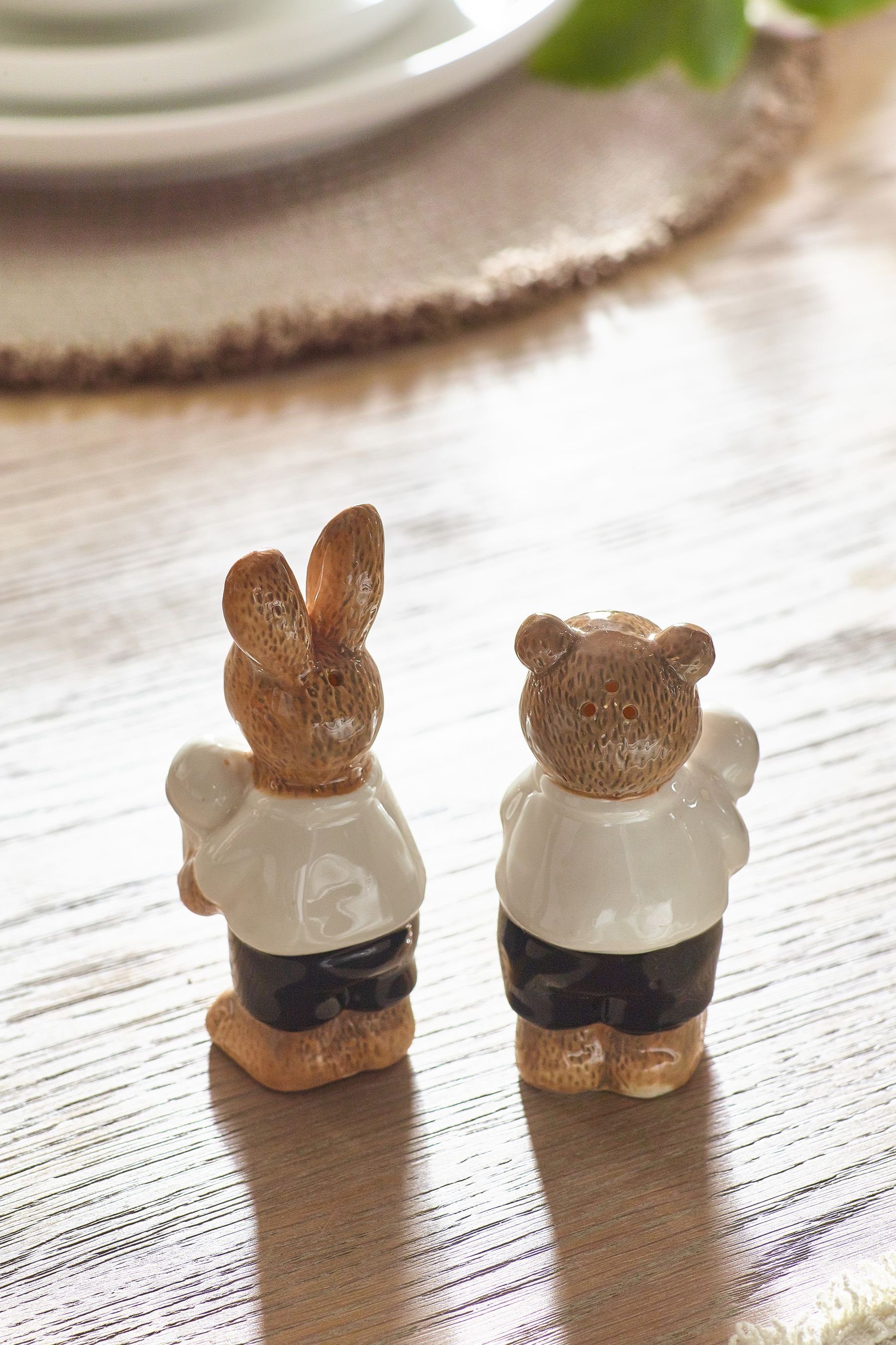 Salz- / Pfefferstreuer Hase und Bär Salz- und Pfefferstreuer im Set