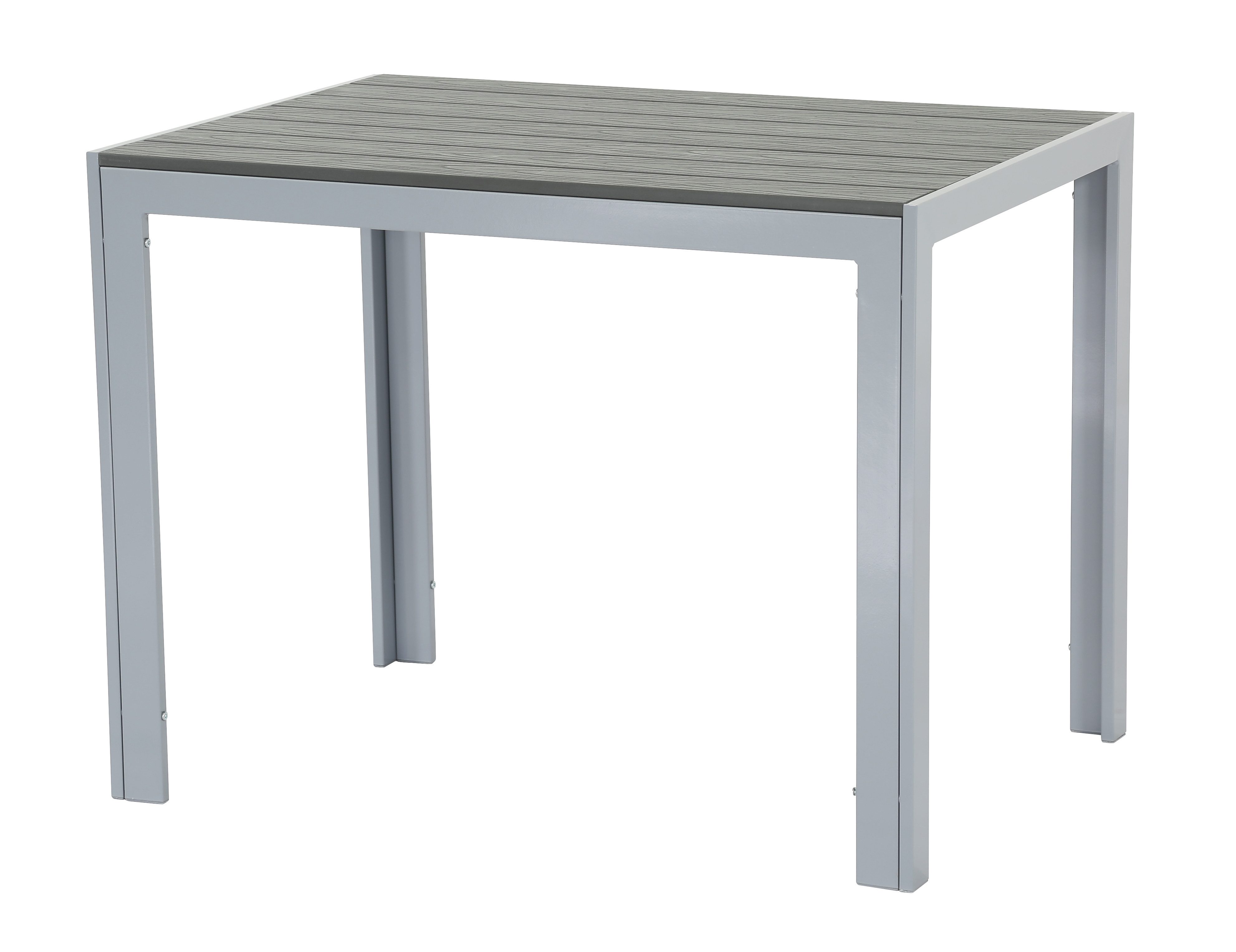 Gardissimo Gartentisch Soul Silber, Nonwood Aluminium 120 x 70 cm, Holz-Look