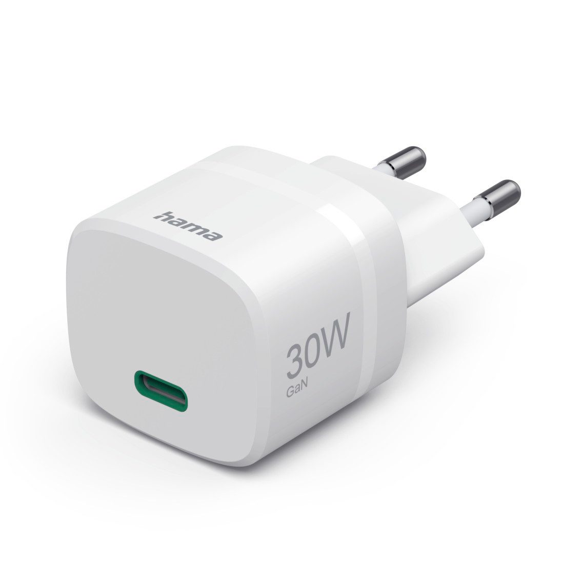 Hama USB-C-Ladeadapter 30 W für Smartphone und Tablet USB-Ladegerät (GaN-Technologie, Power Delivery, Quick Charge, kompakte Bauform)