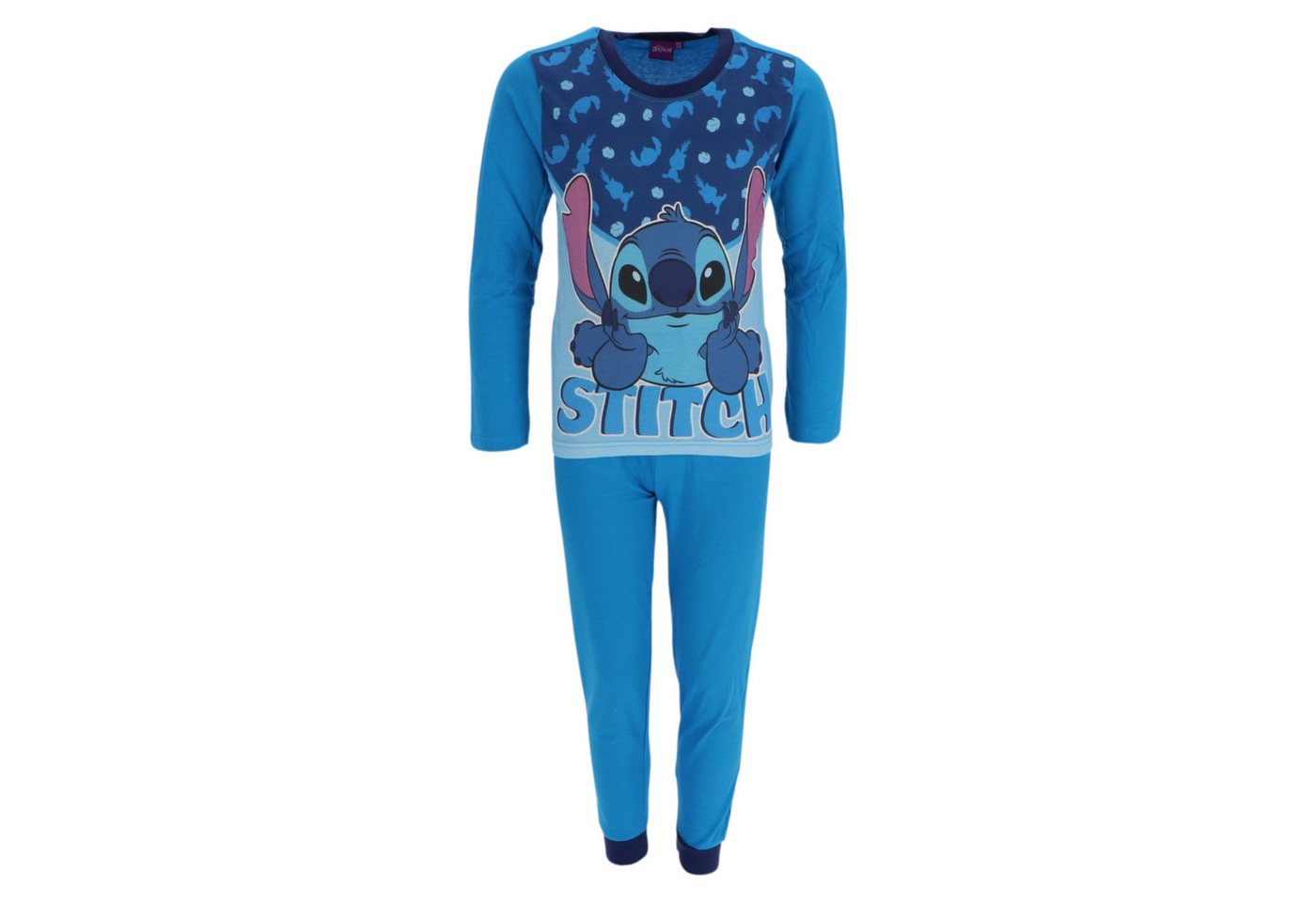 Lilo & Stitch Pyjama Kinder Schlafanzug Langarm Zweiteiler aus Baumwolle (2 tlg)