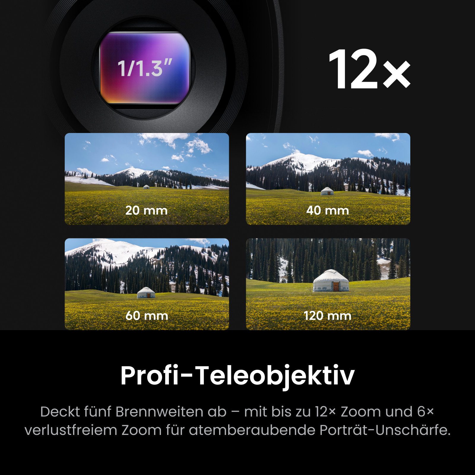 Insta360 Insta360 Luna Ultra – 8K Vlogging-Kamera mit Zwei Leica Objektiven Action Cam (8K, WLAN (Wi-Fi), Bluetooth) schwarz