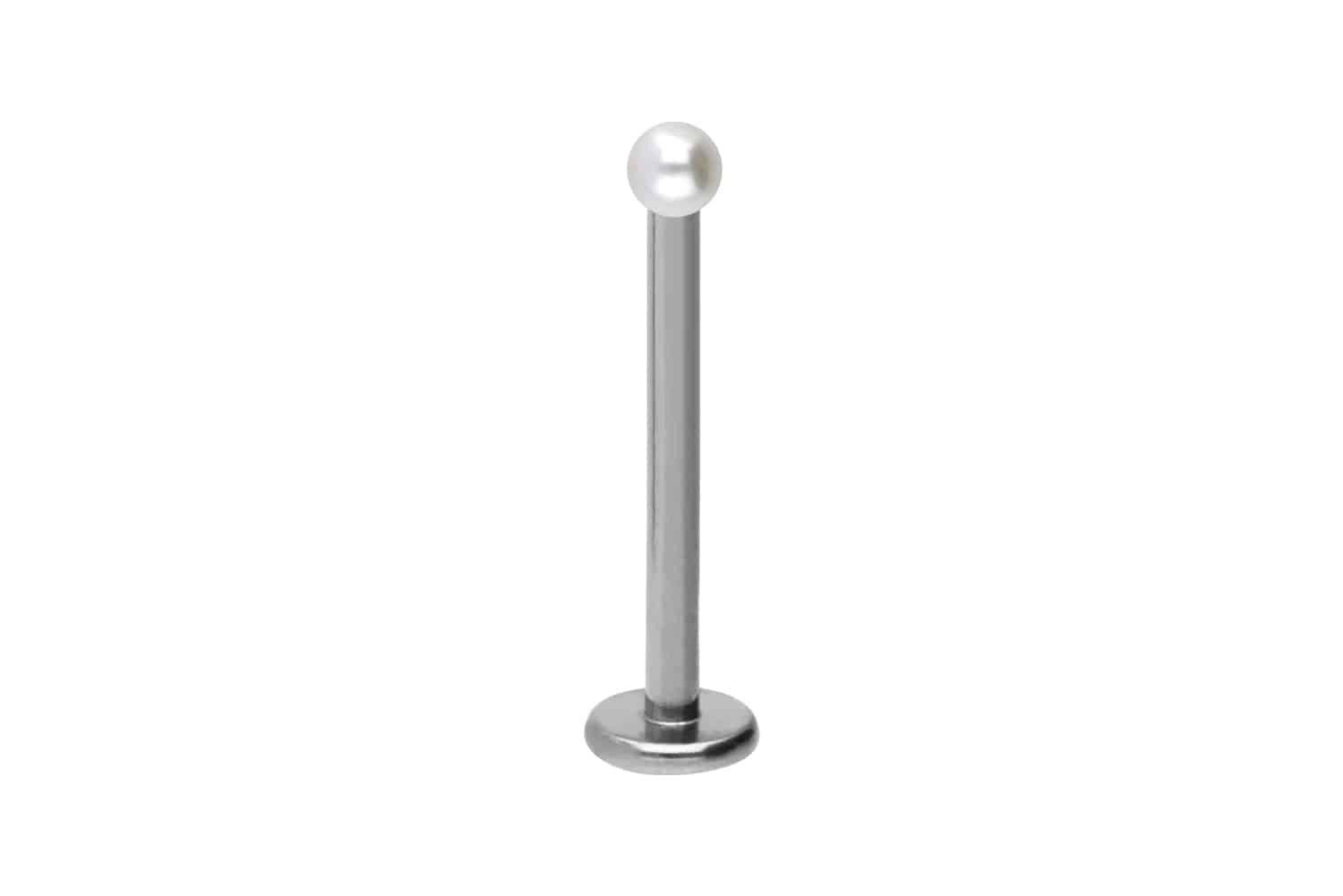Piercing-Set Chirurgenstahl Labret SYNTHETISCHE PERLE