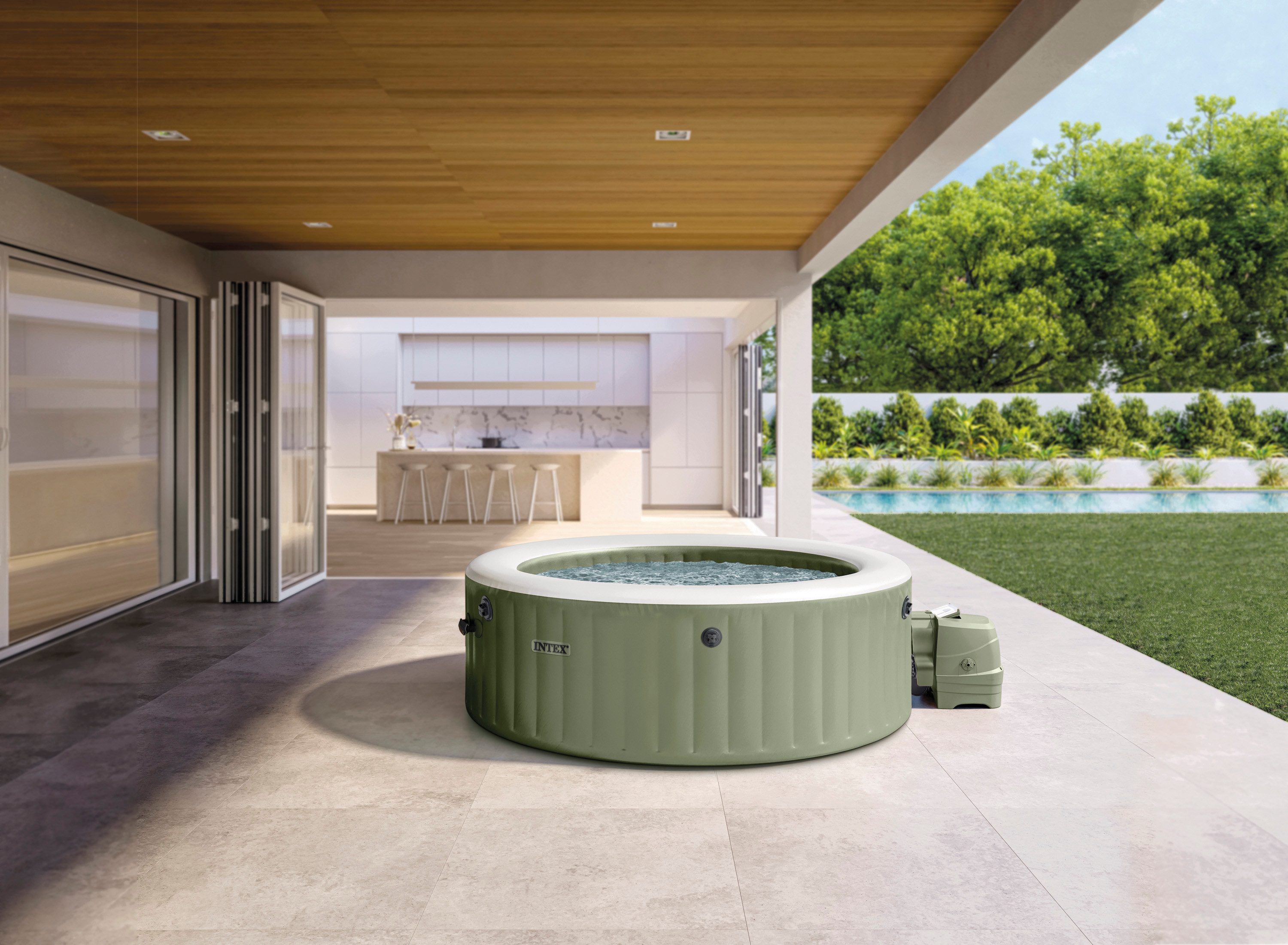 Intex Whirlpool Bubble, (Set, 6-tlg), 165 cm Durchmesser